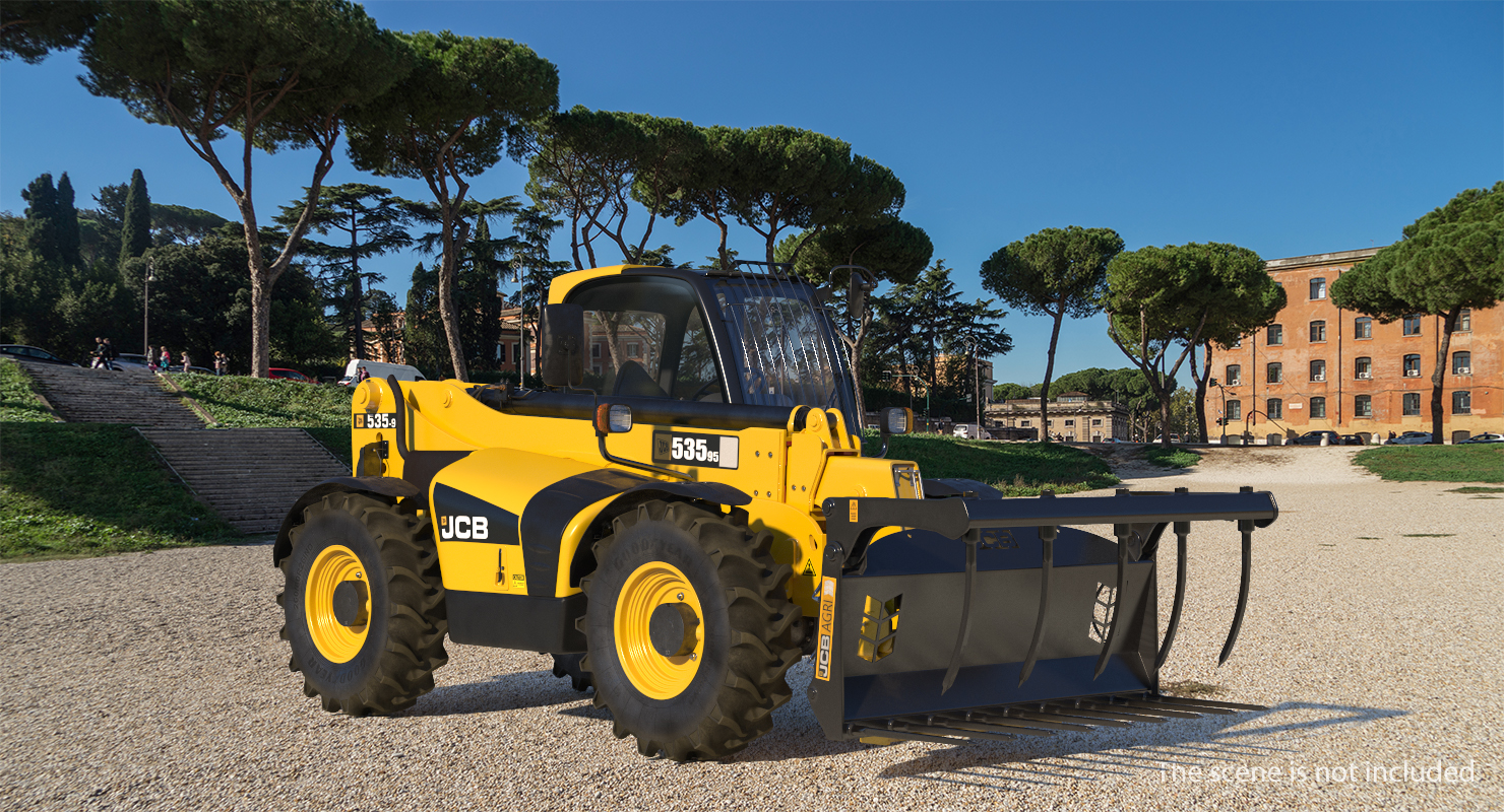 3D JCB 535 Hydraulic Telehandler Forklift model