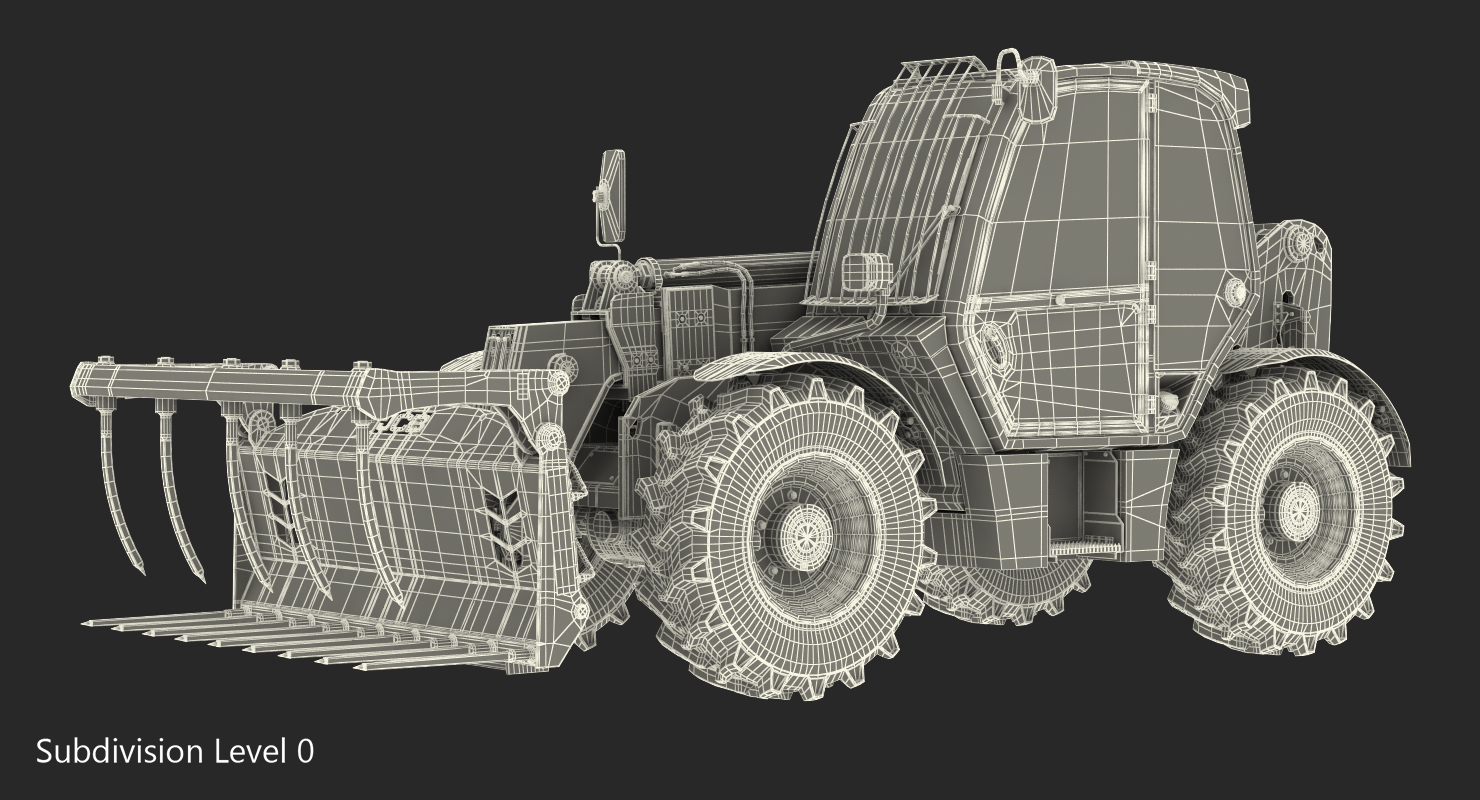 3D JCB 535 Hydraulic Telehandler Forklift model