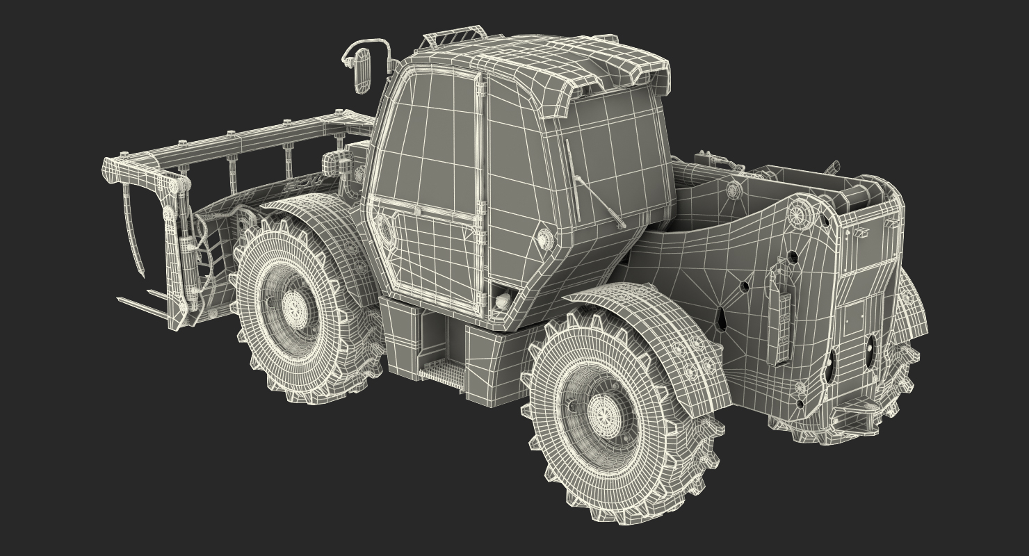 3D JCB 535 Hydraulic Telehandler Forklift model