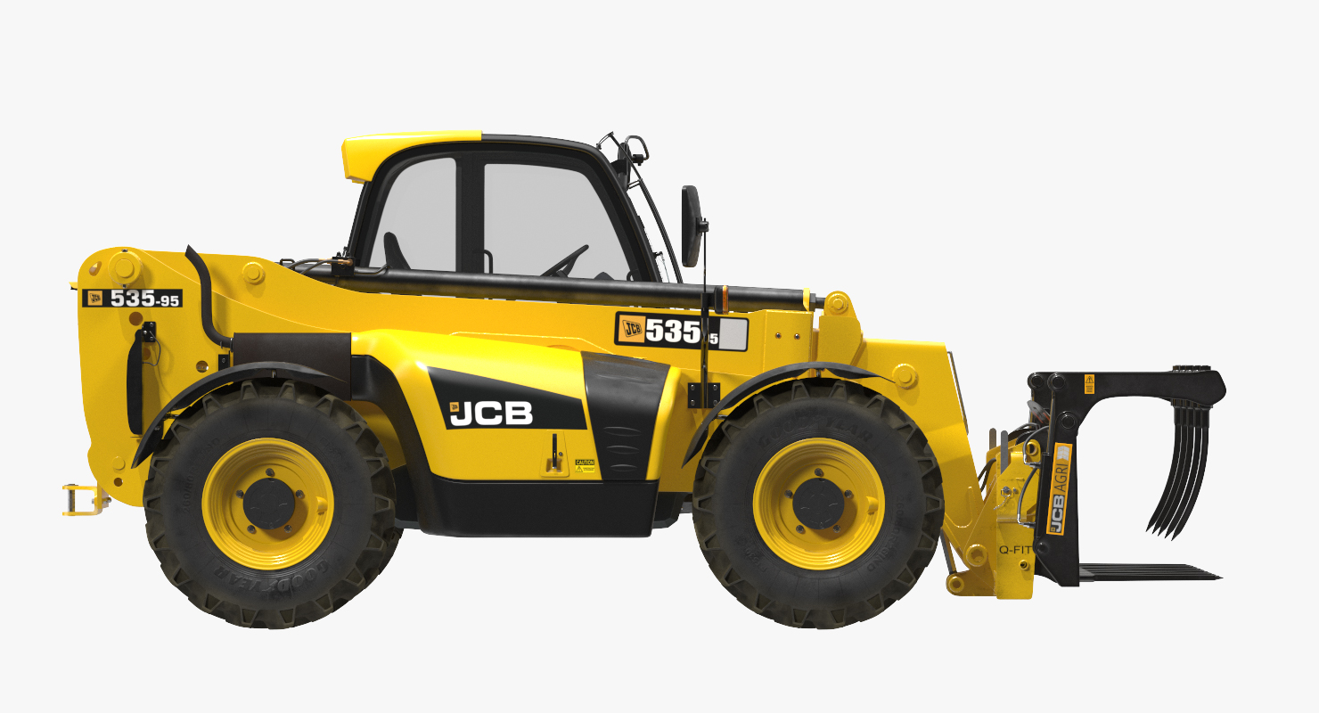 3D JCB 535 Hydraulic Telehandler Forklift model