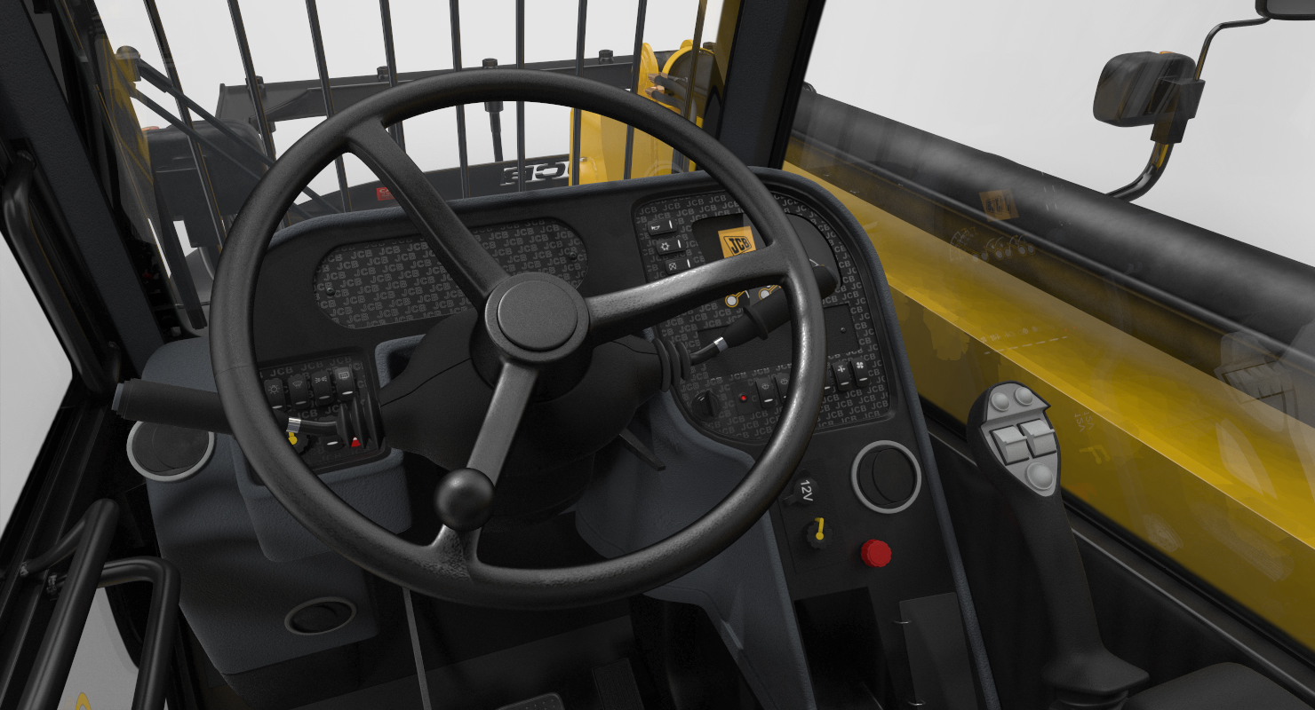 3D JCB 535 Hydraulic Telehandler Forklift model