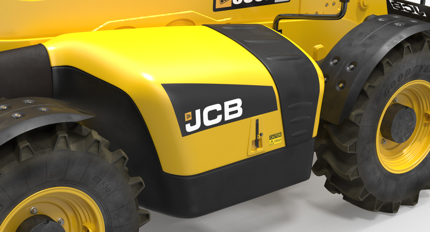 3D JCB 535 Hydraulic Telehandler Forklift model