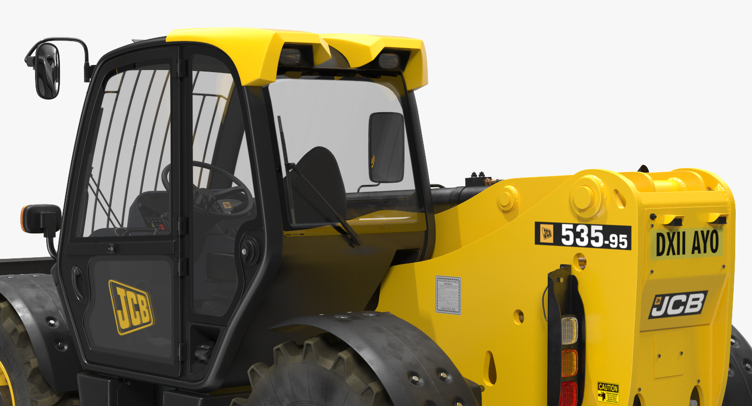 3D JCB 535 Hydraulic Telehandler Forklift model