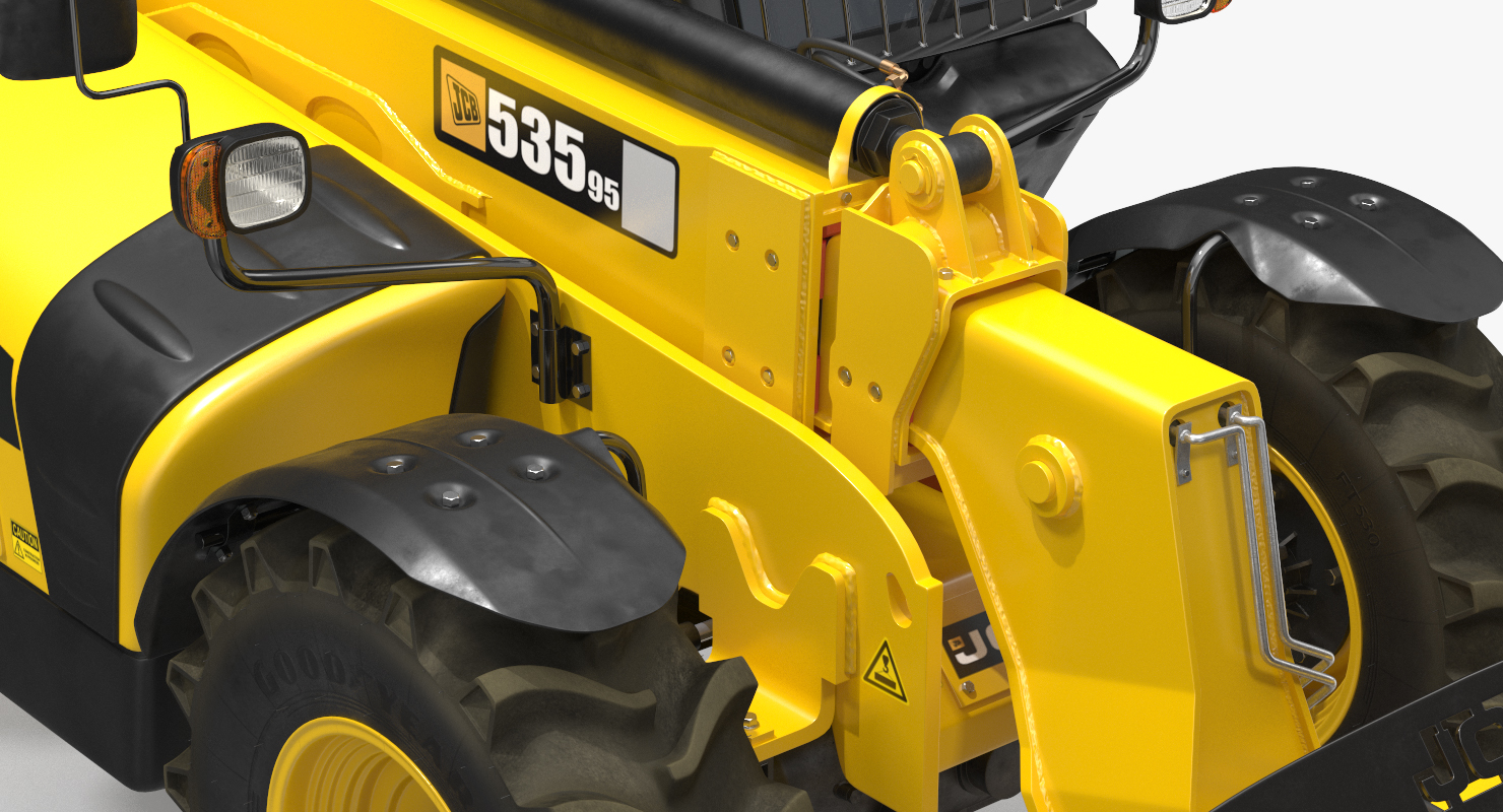 3D JCB 535 Hydraulic Telehandler Forklift model