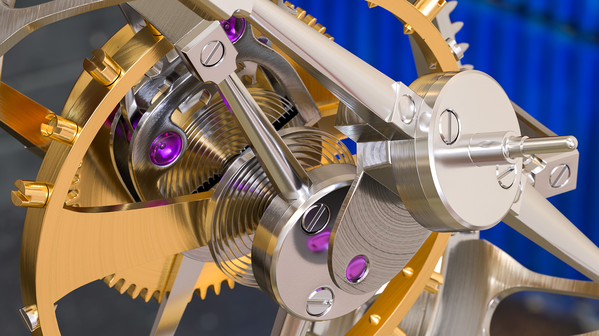3D model Greubel Forsey Double Tourbillon 30 Mechanism
