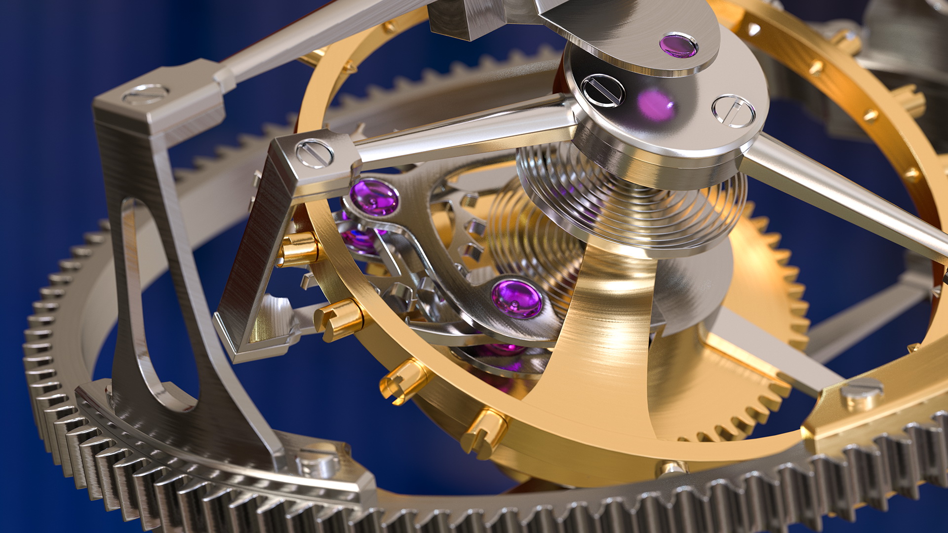 3D model Greubel Forsey Double Tourbillon 30 Mechanism