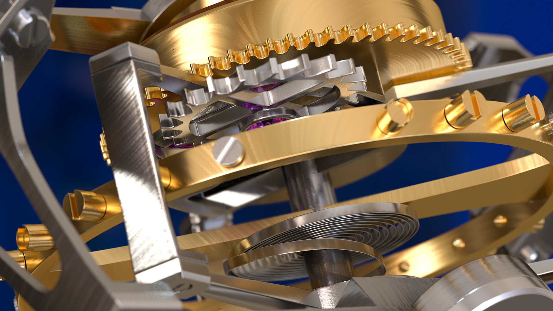 3D model Greubel Forsey Double Tourbillon 30 Mechanism