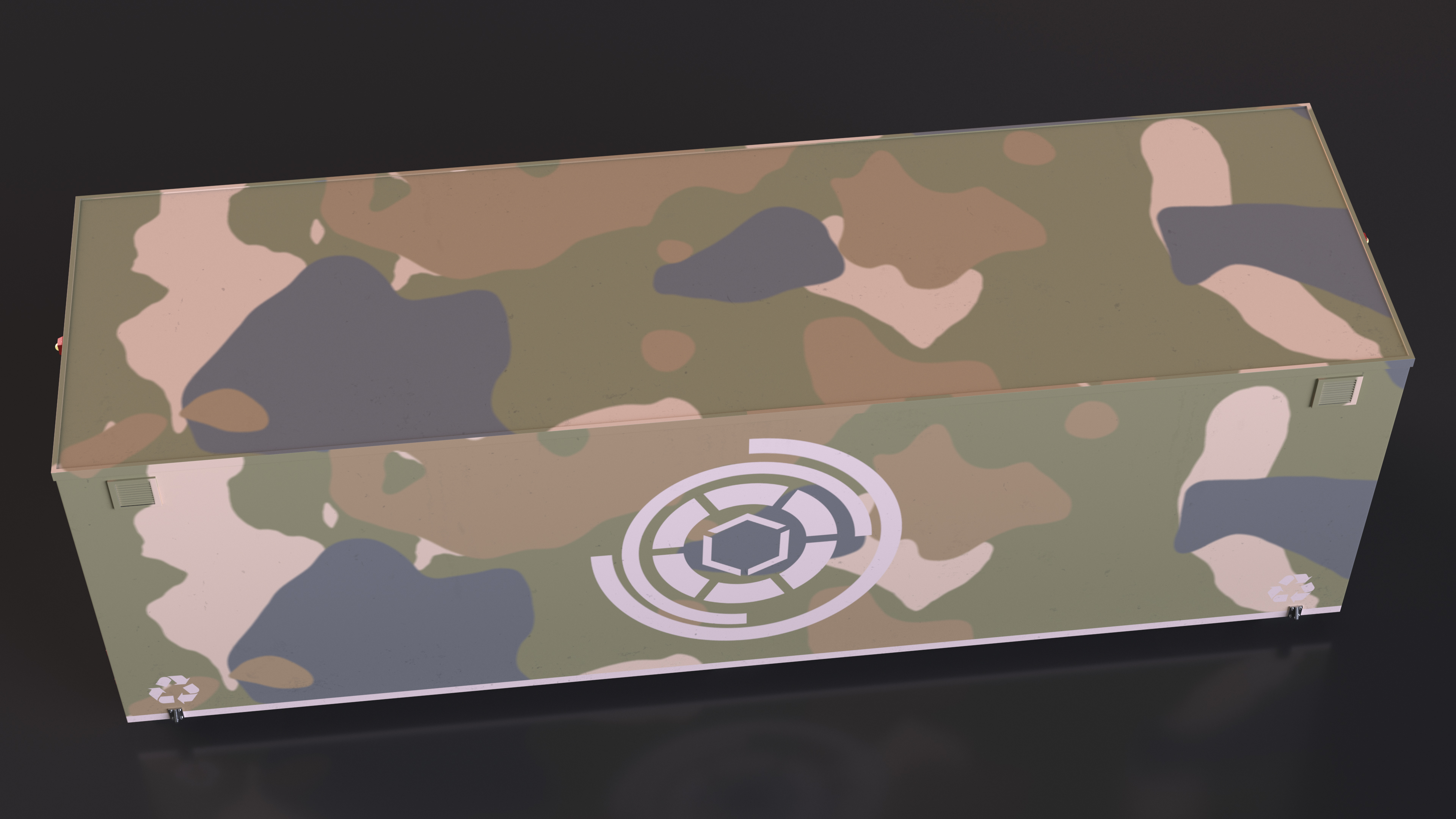 3D model Military Data Center Container