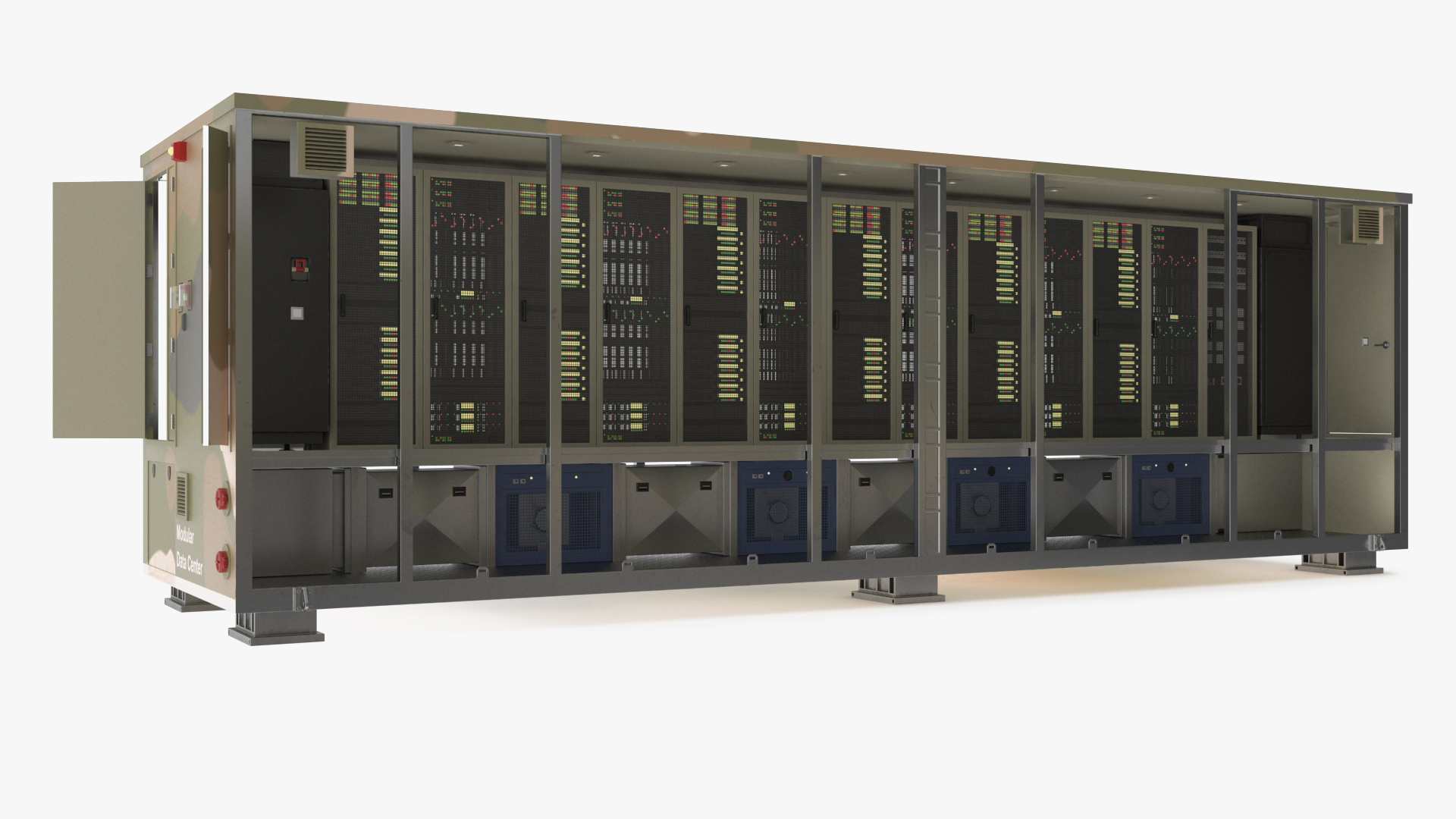 3D model Military Data Center Container