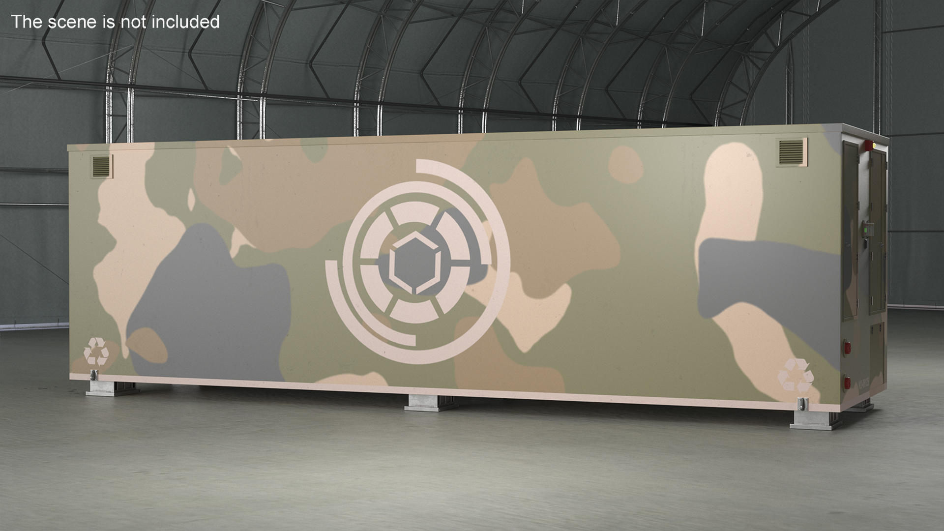 3D model Military Data Center Container