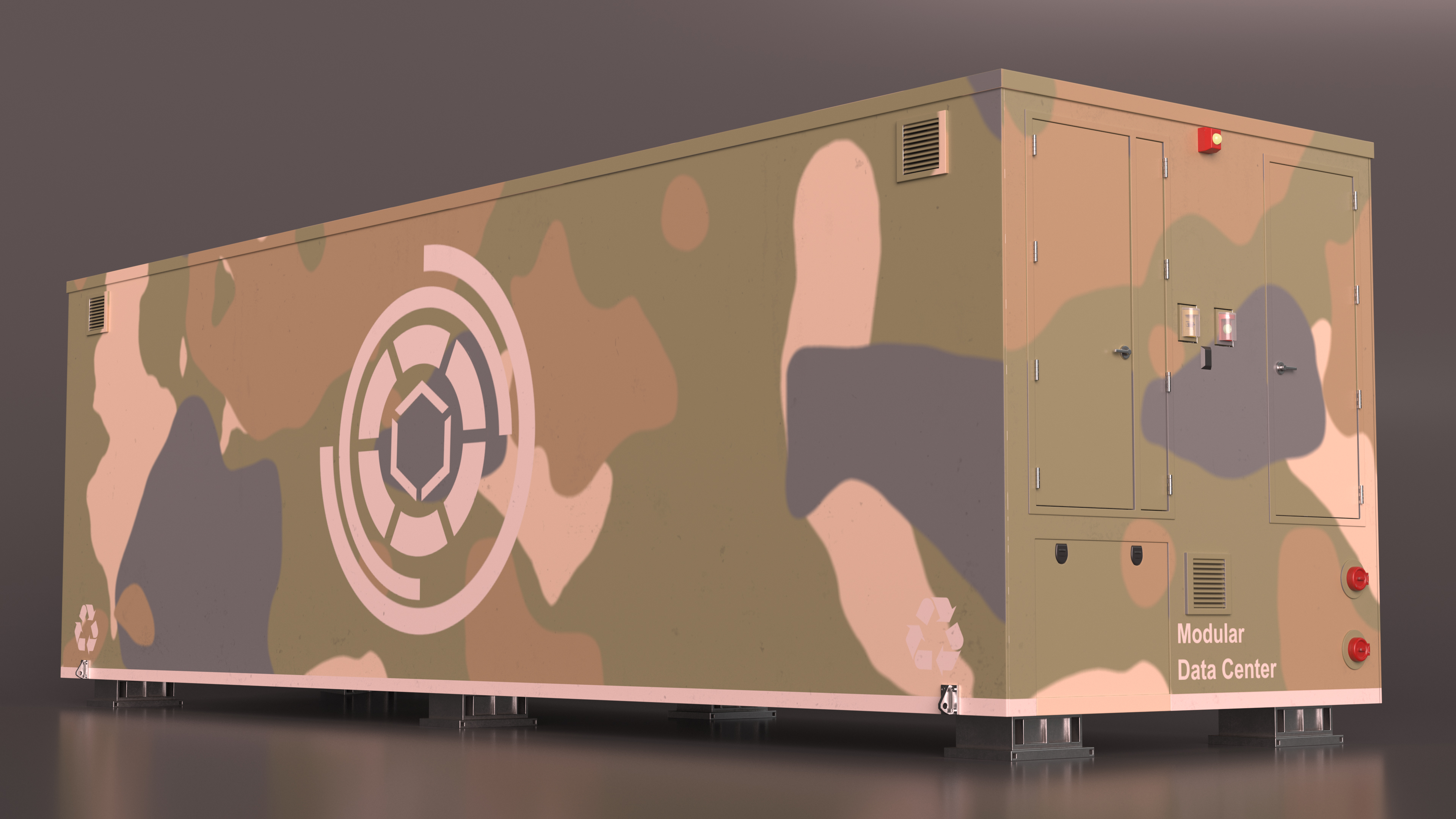 3D model Military Data Center Container
