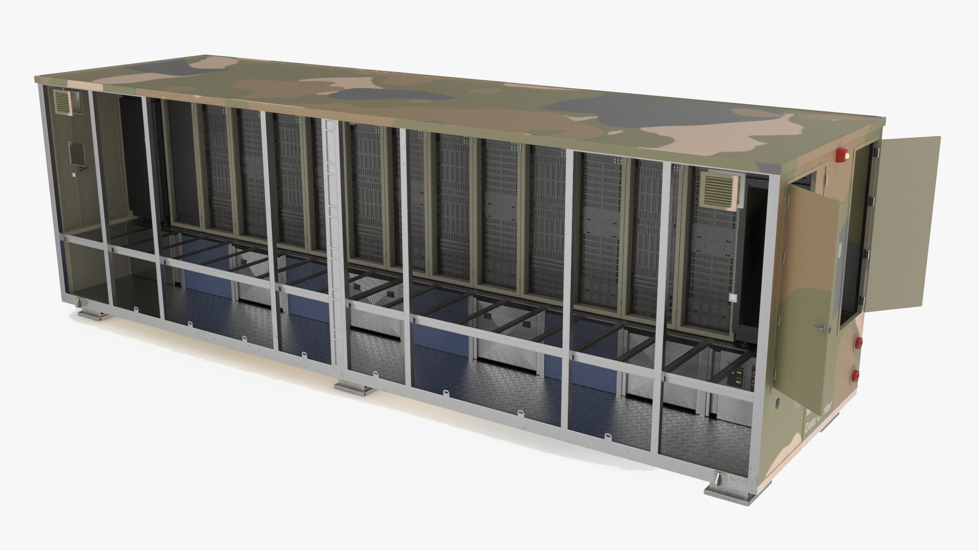 3D model Military Data Center Container
