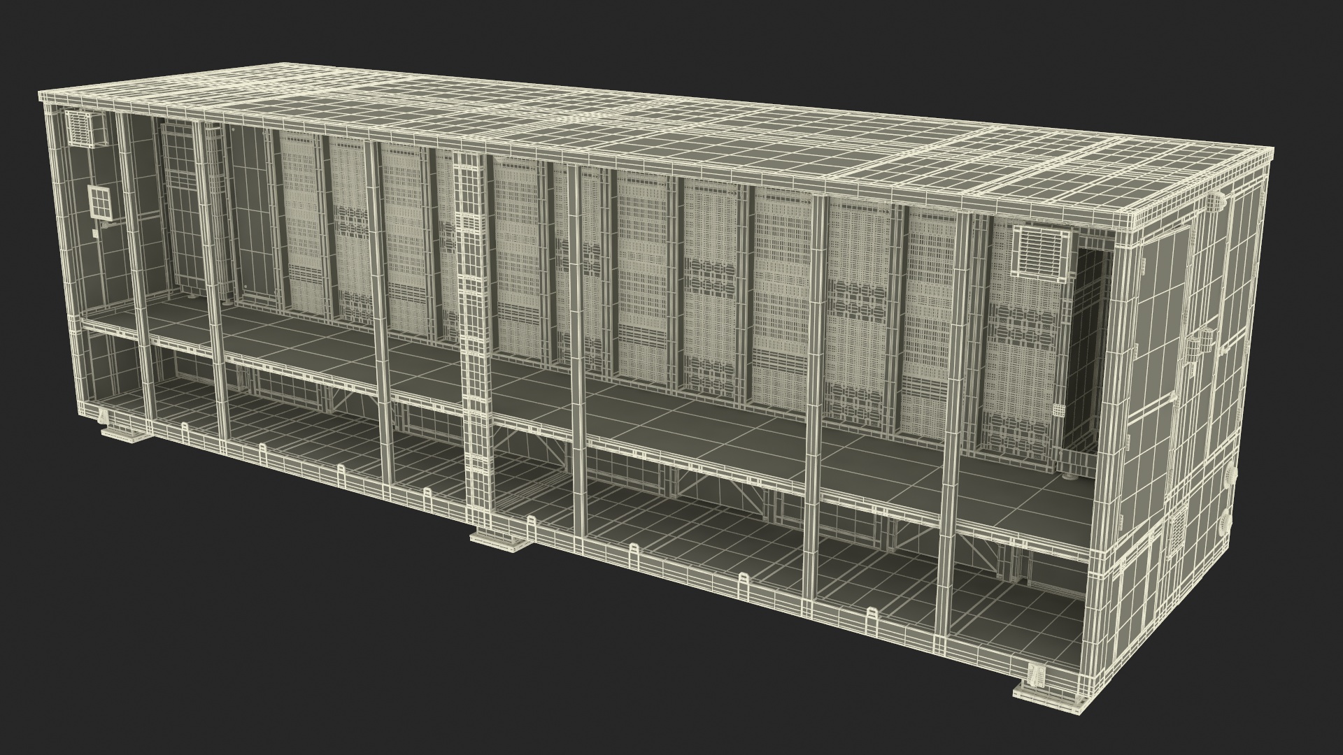 3D model Military Data Center Container