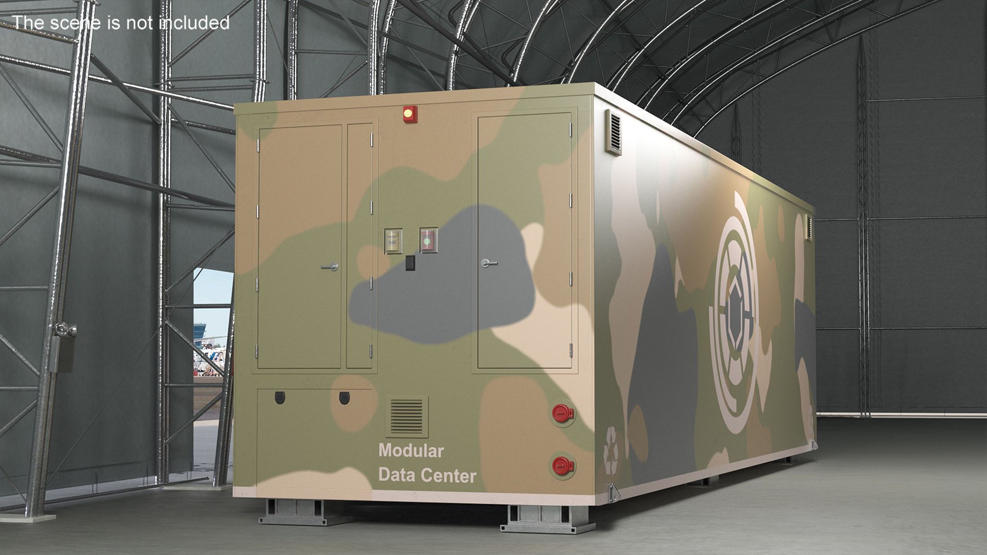 3D model Military Data Center Container