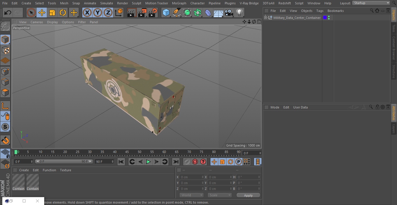 3D model Military Data Center Container