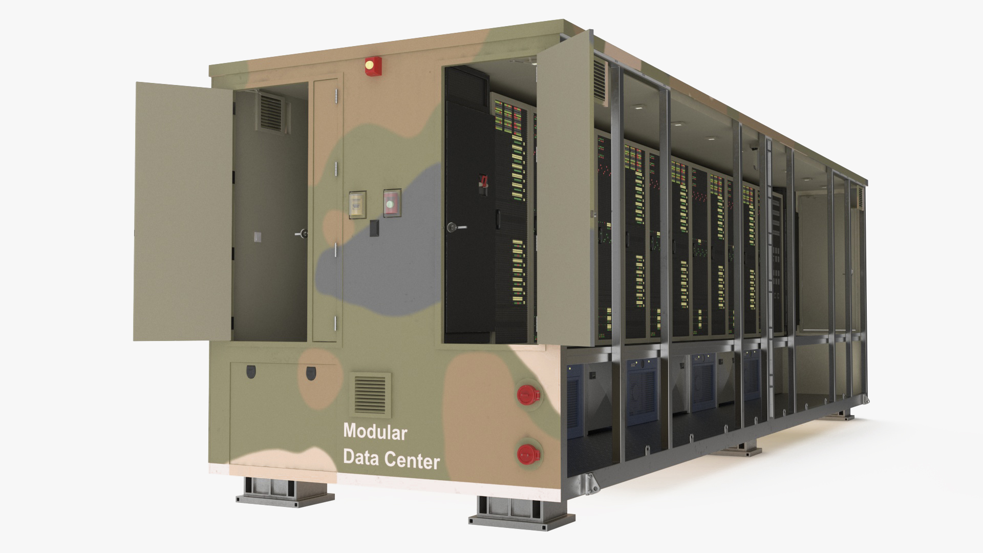 3D model Military Data Center Container