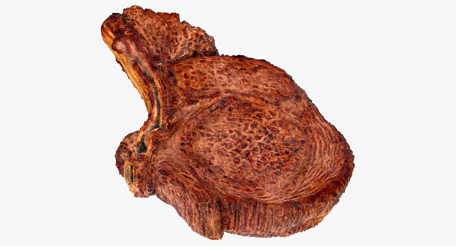 Smoked Bone In Ribeye Steak 3D