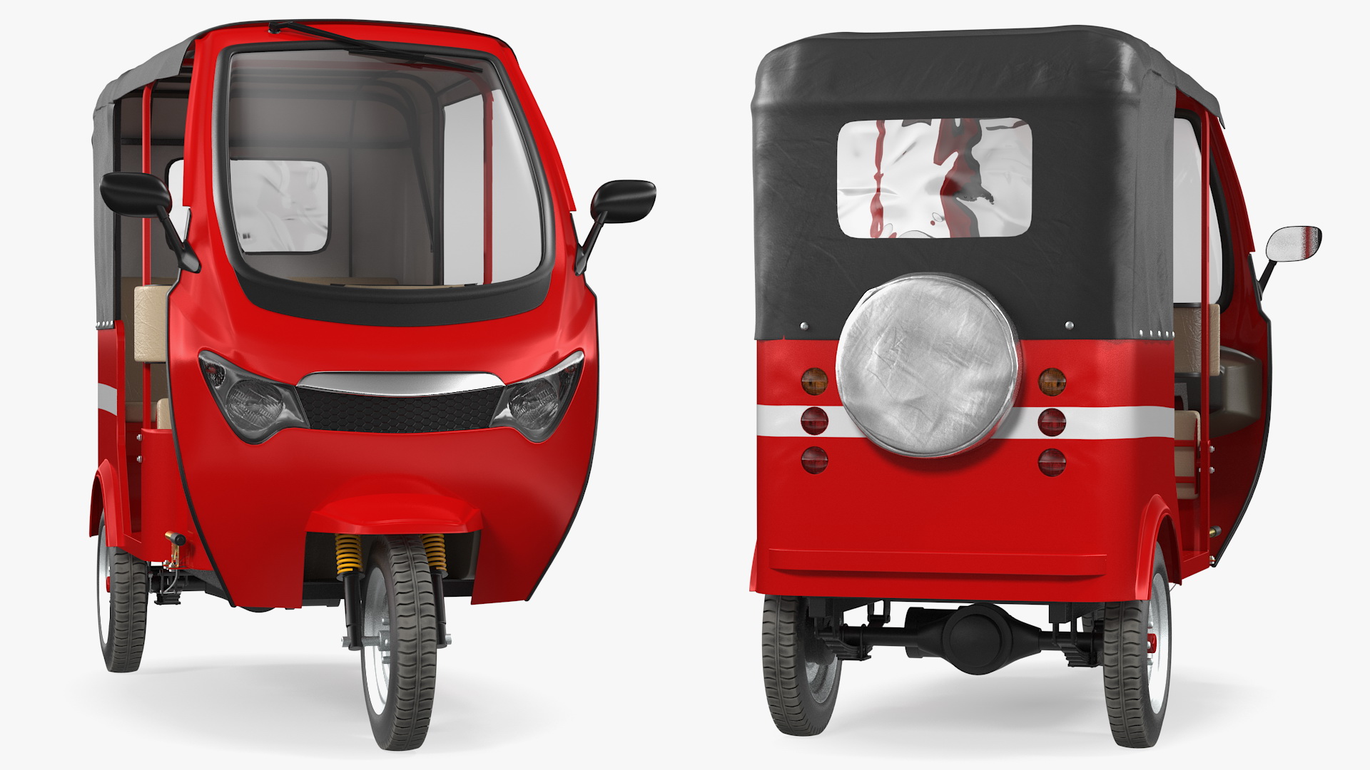 3D Electric Passenger Tricycle Rickshaw