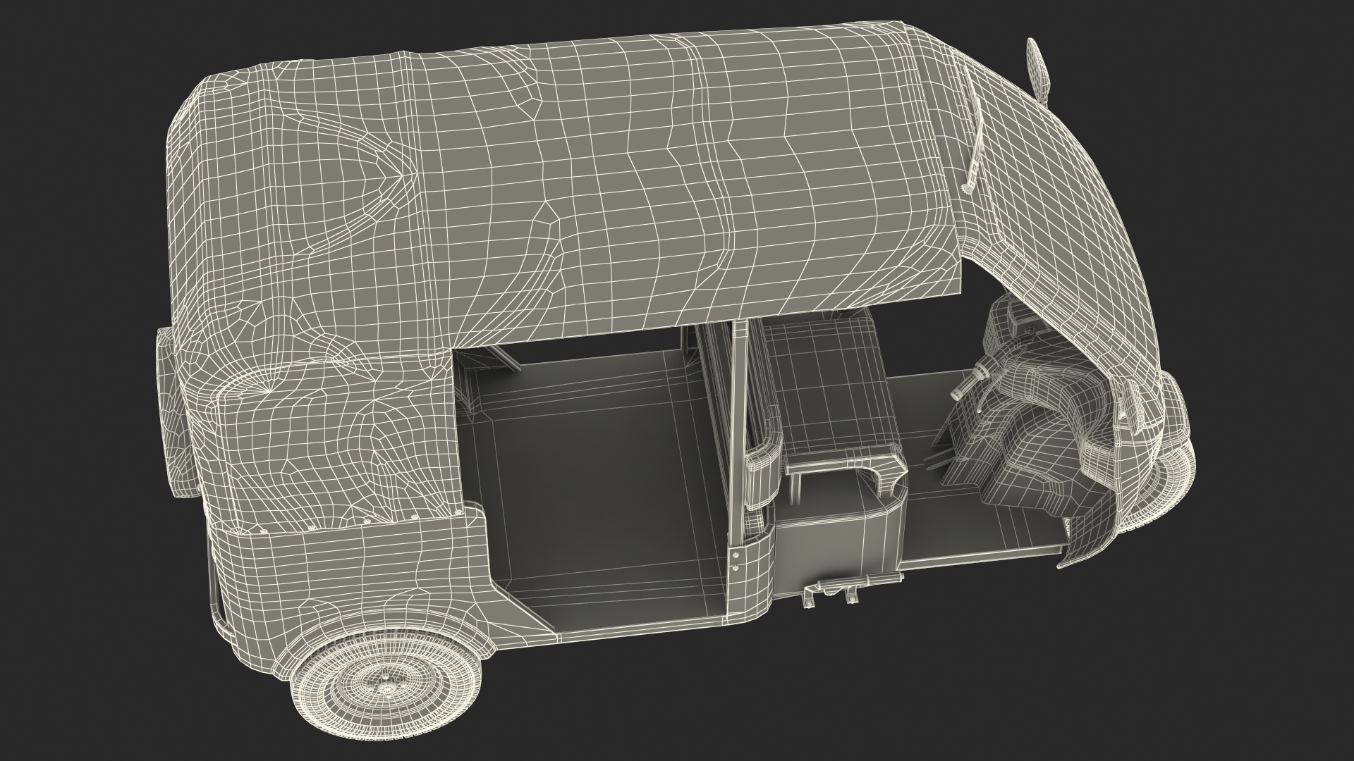 3D Electric Passenger Tricycle Rickshaw