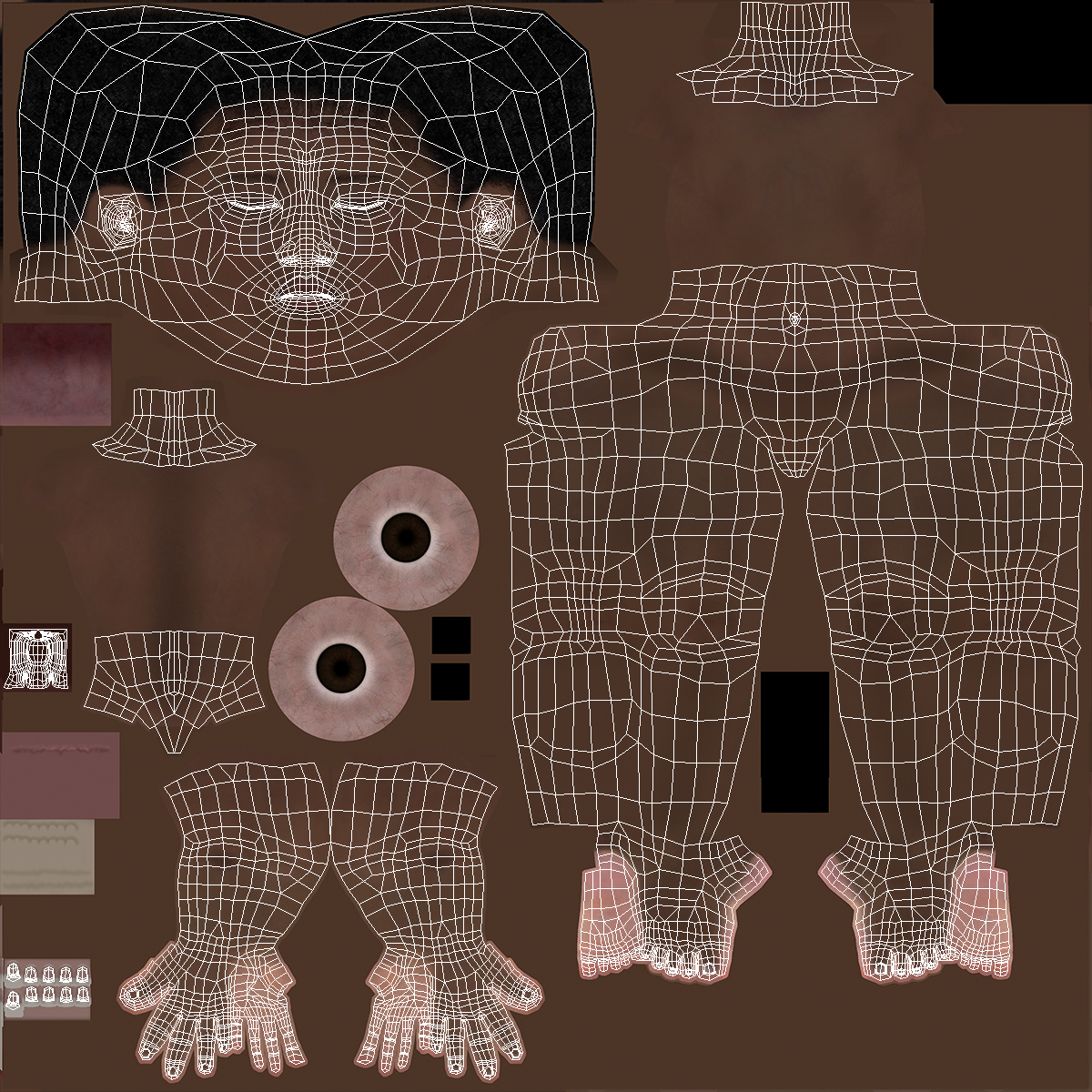 African Baby Girl in Summer Outfit Surprised 3D model