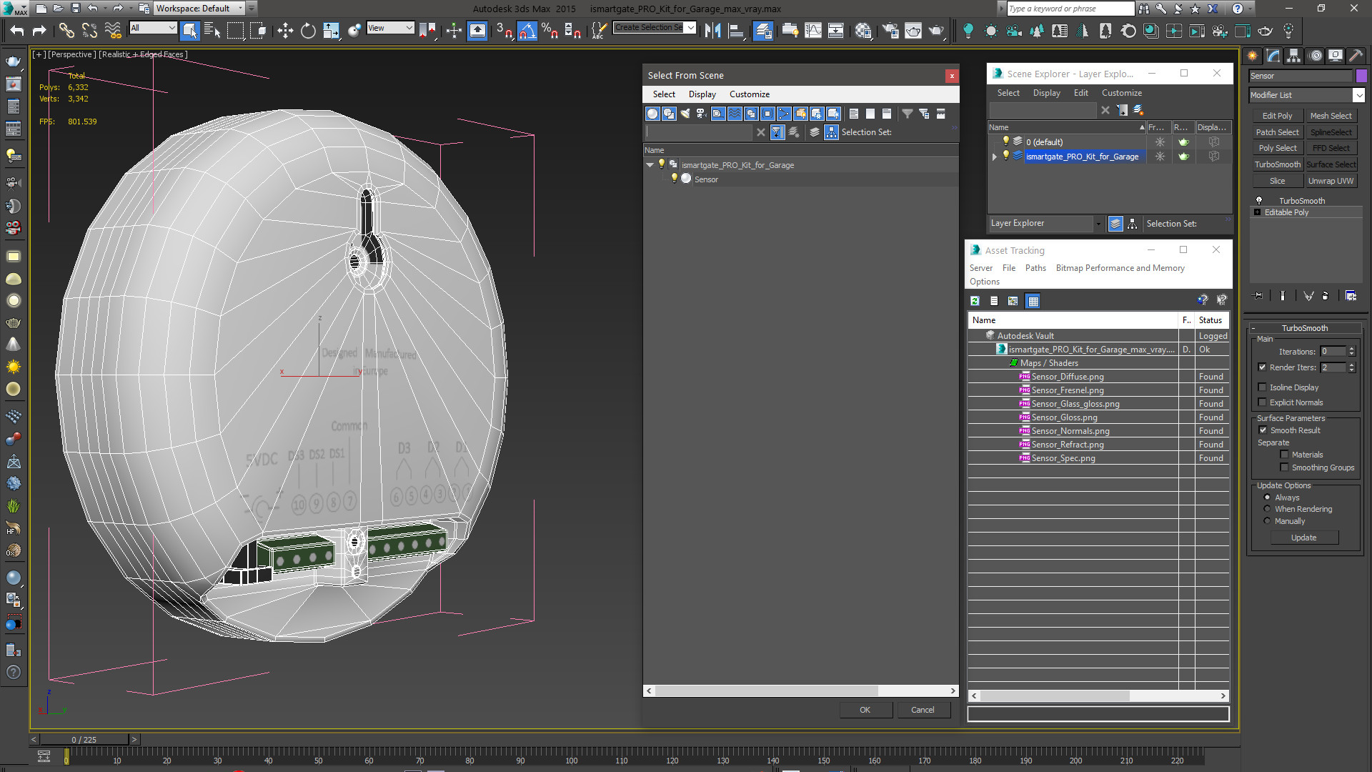 ismartgate PRO Kit for Garage 3D model