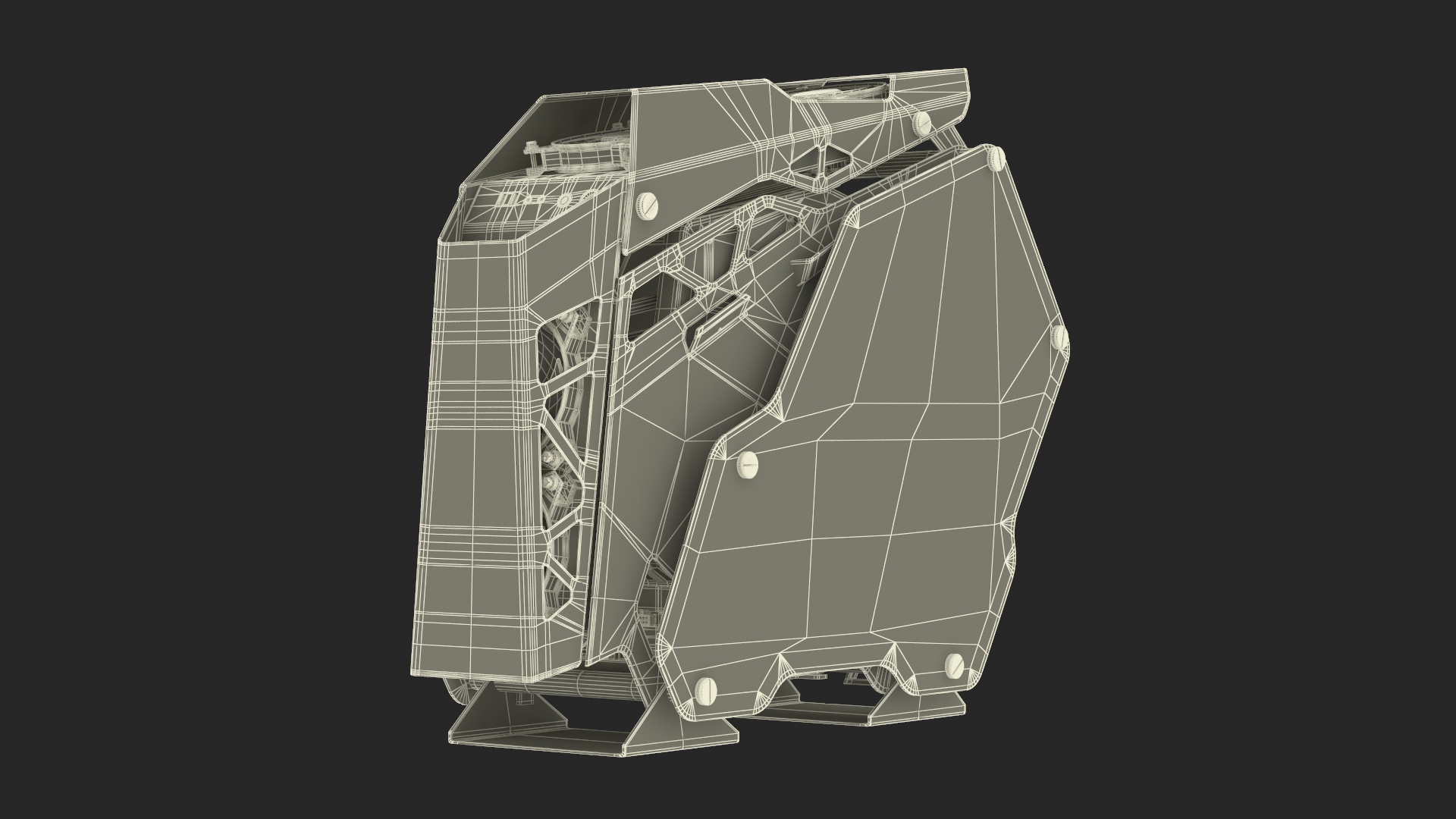 Modern Gaming PC Case Empty 3D