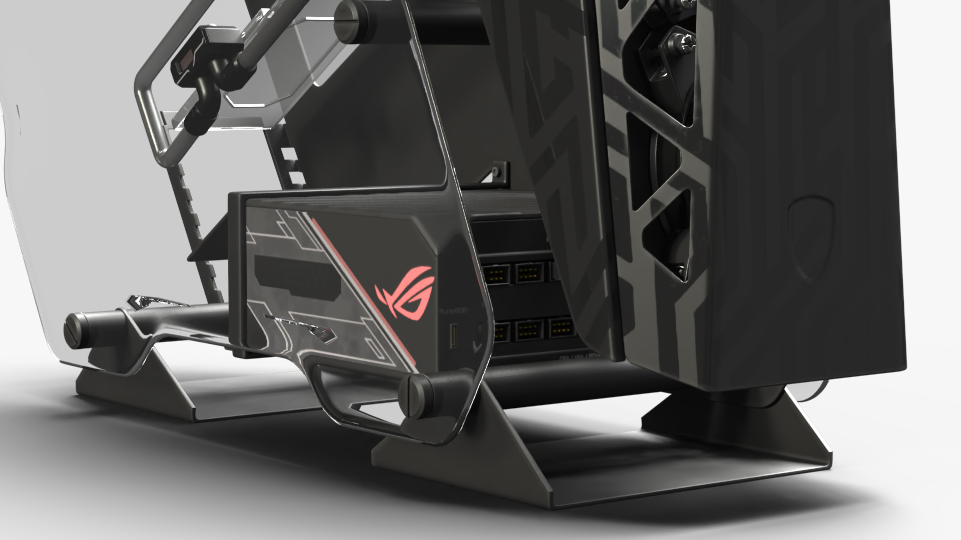 Modern Gaming PC Case Empty 3D