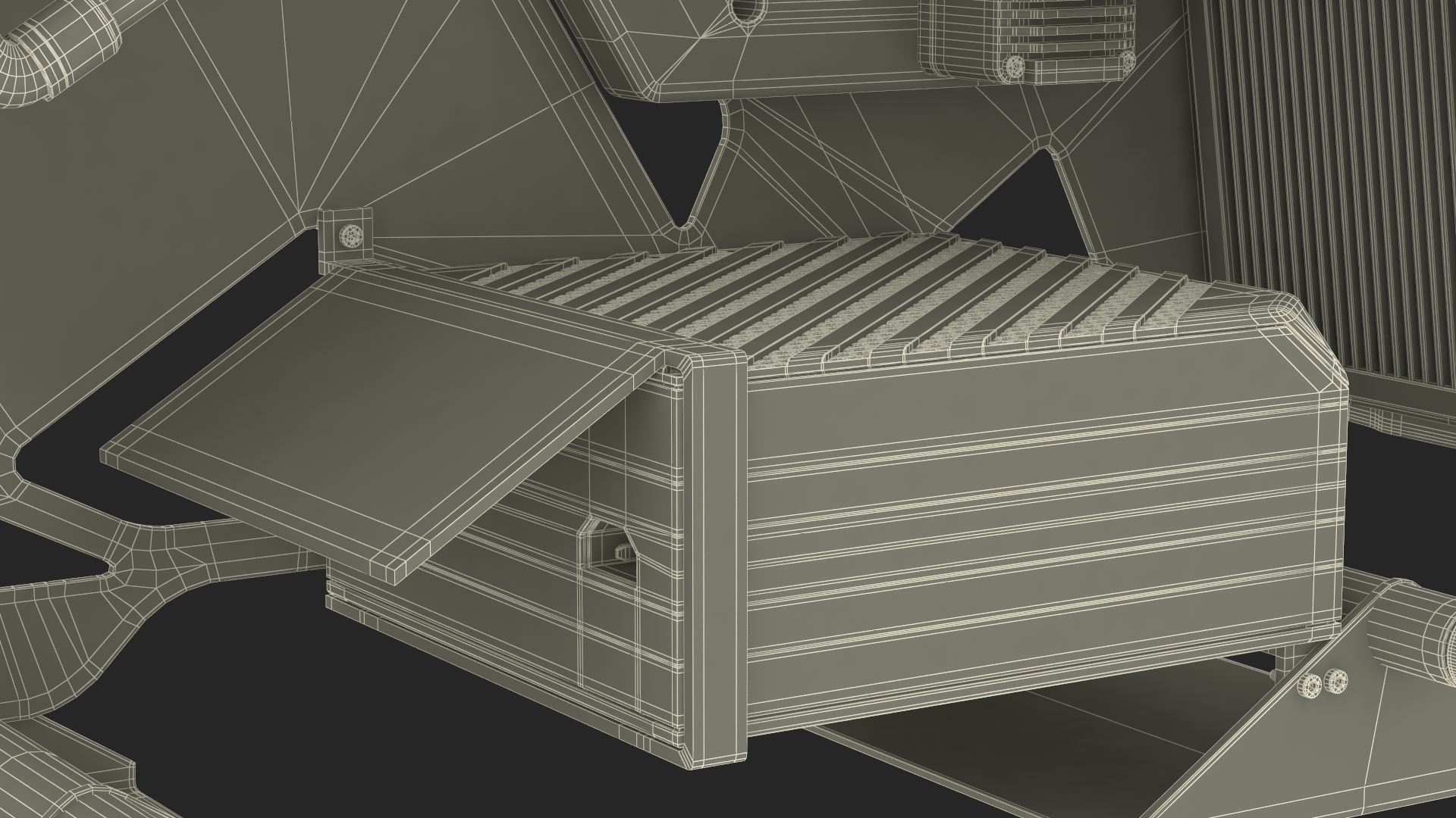 Modern Gaming PC Case Empty 3D