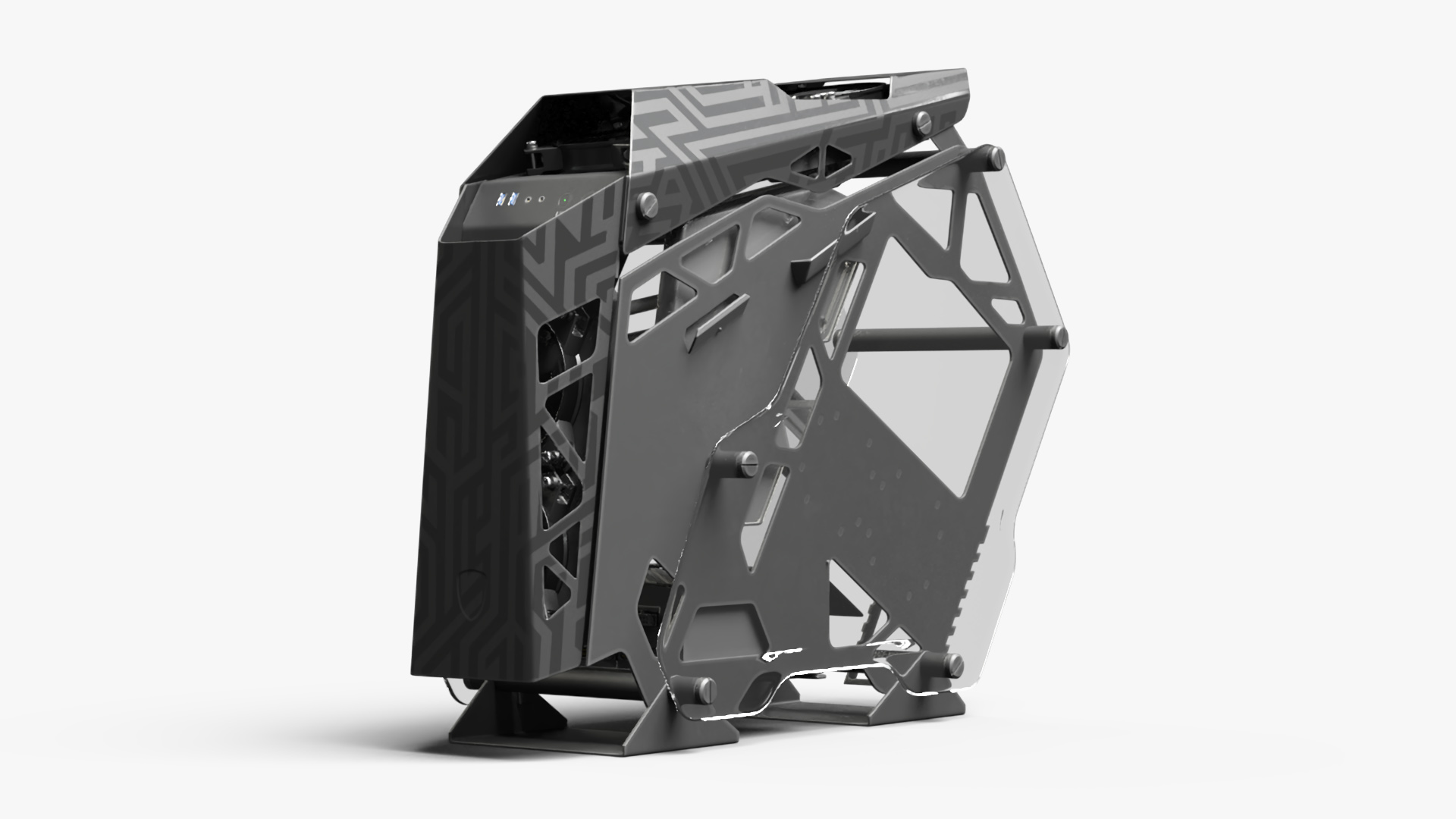 Modern Gaming PC Case Empty 3D