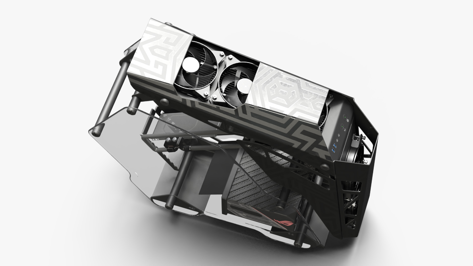 Modern Gaming PC Case Empty 3D