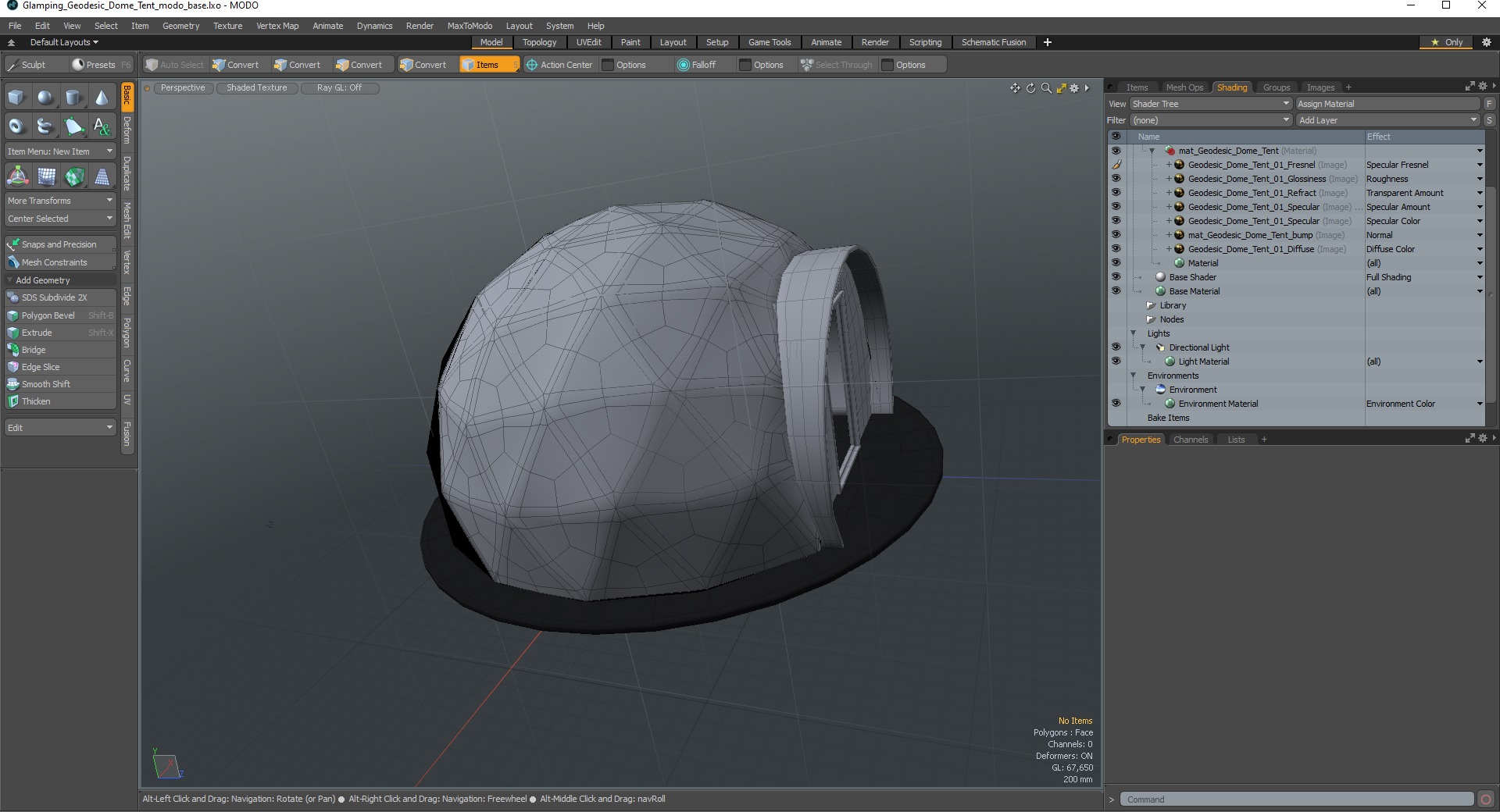 Glamping Geodesic Dome Tent 3D