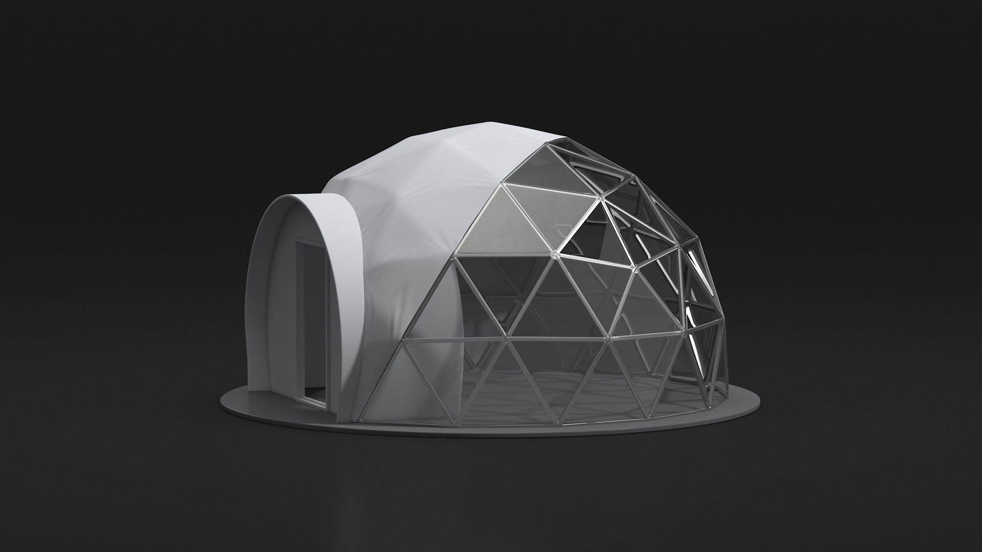Glamping Geodesic Dome Tent 3D