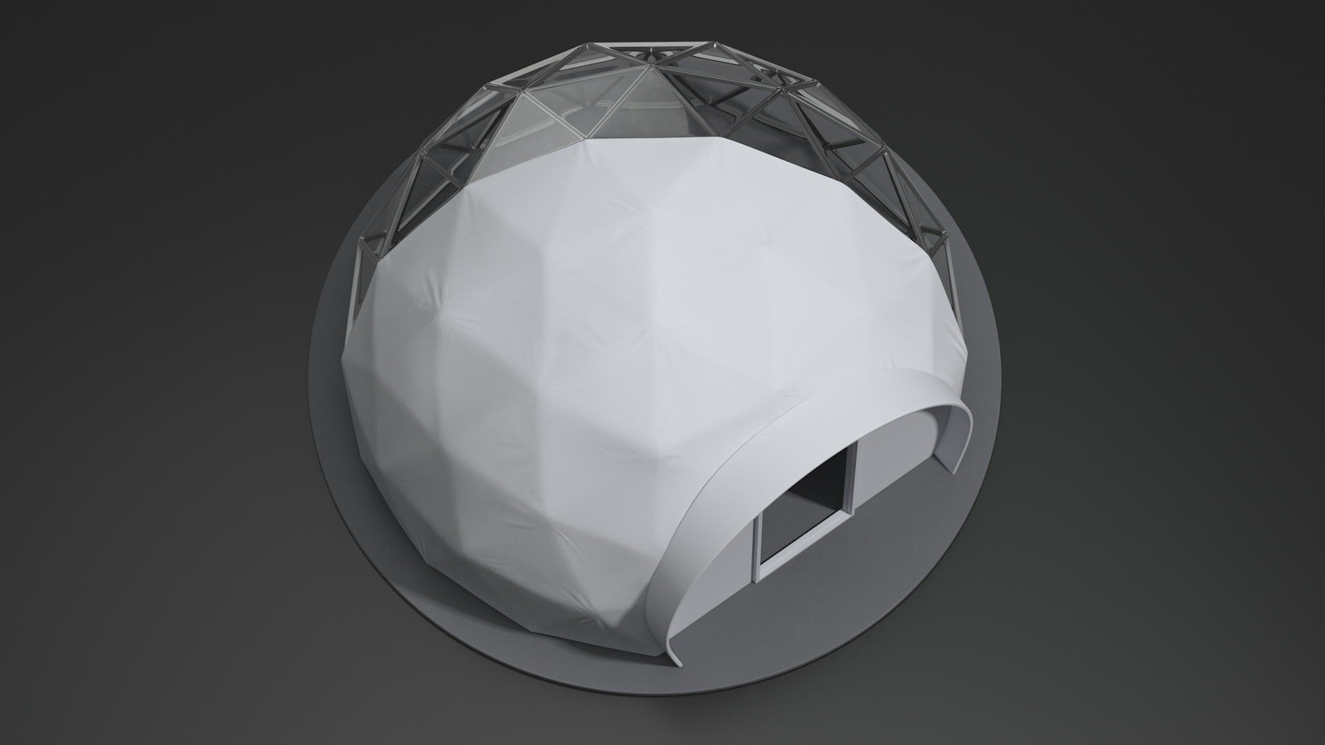 Glamping Geodesic Dome Tent 3D