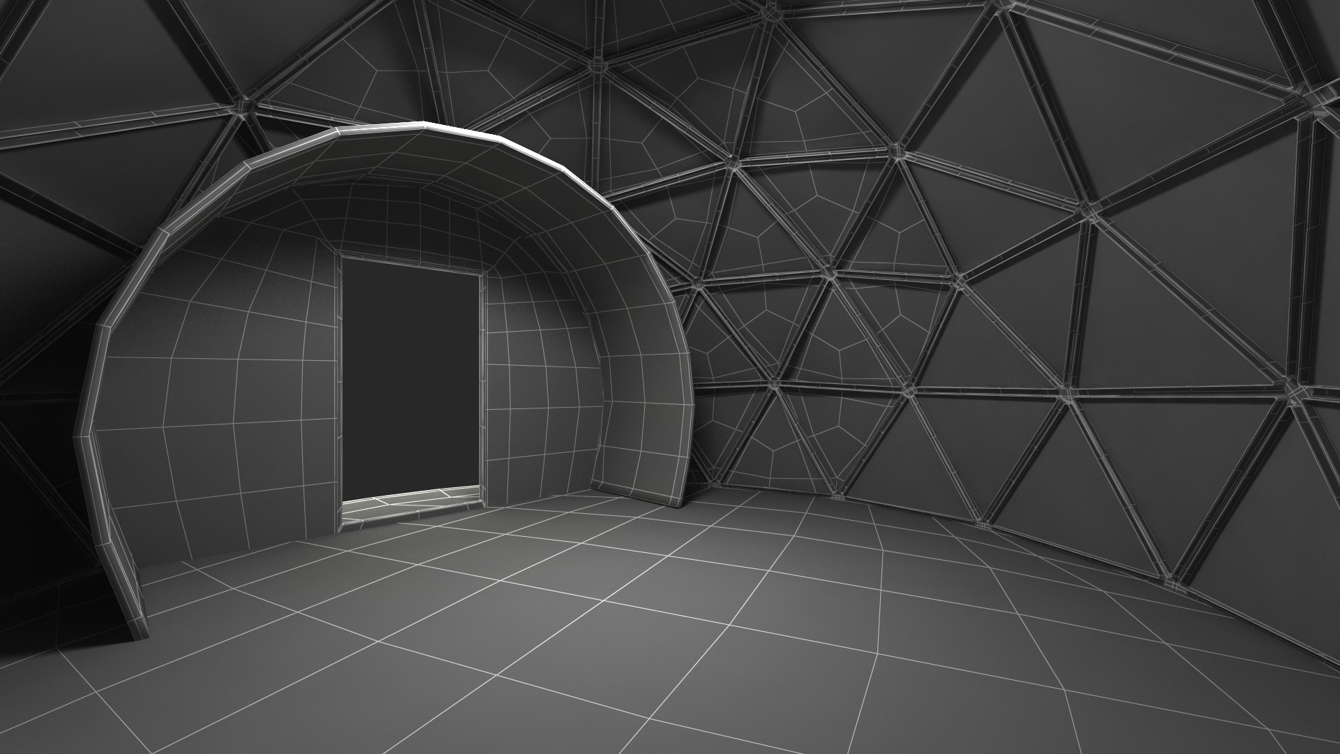 Glamping Geodesic Dome Tent 3D