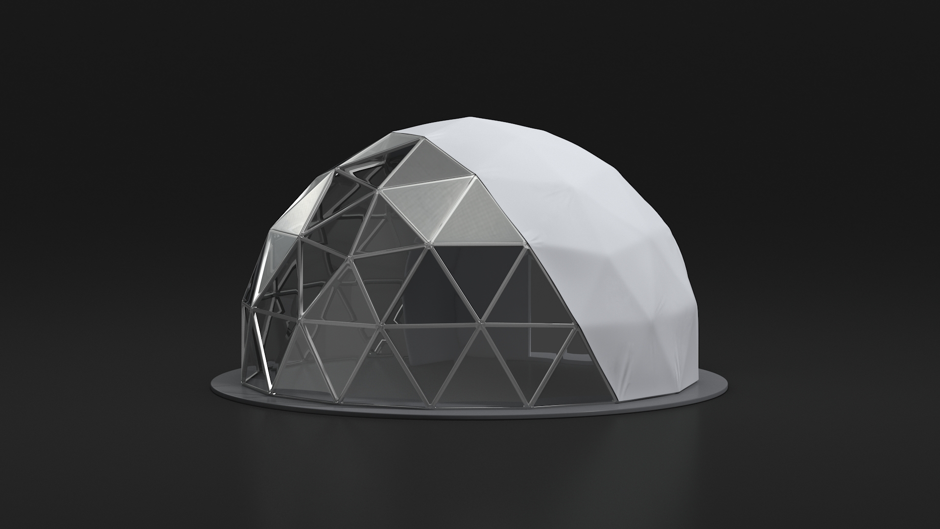 Glamping Geodesic Dome Tent 3D