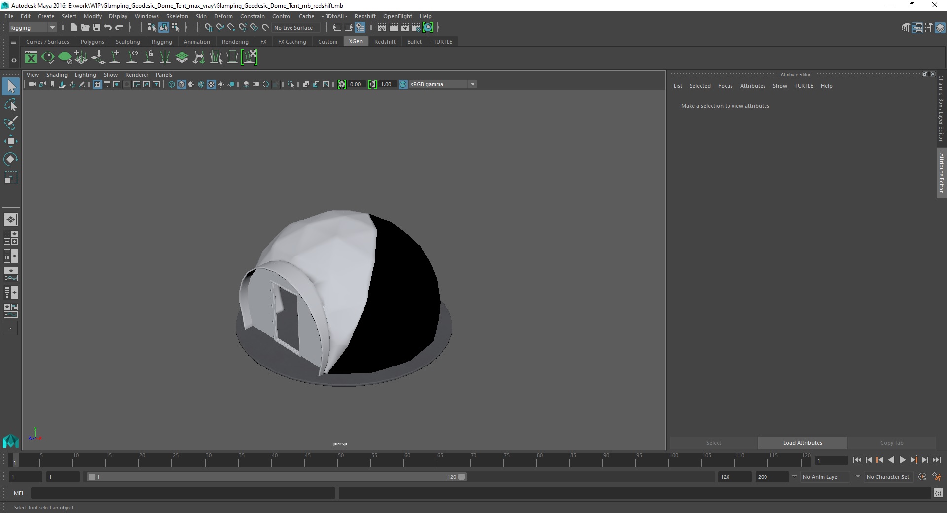 Glamping Geodesic Dome Tent 3D