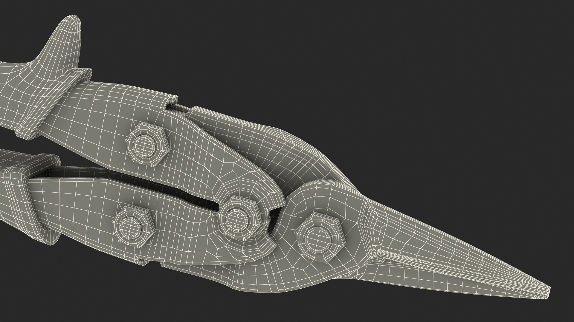 3D model Aviation Snips Green