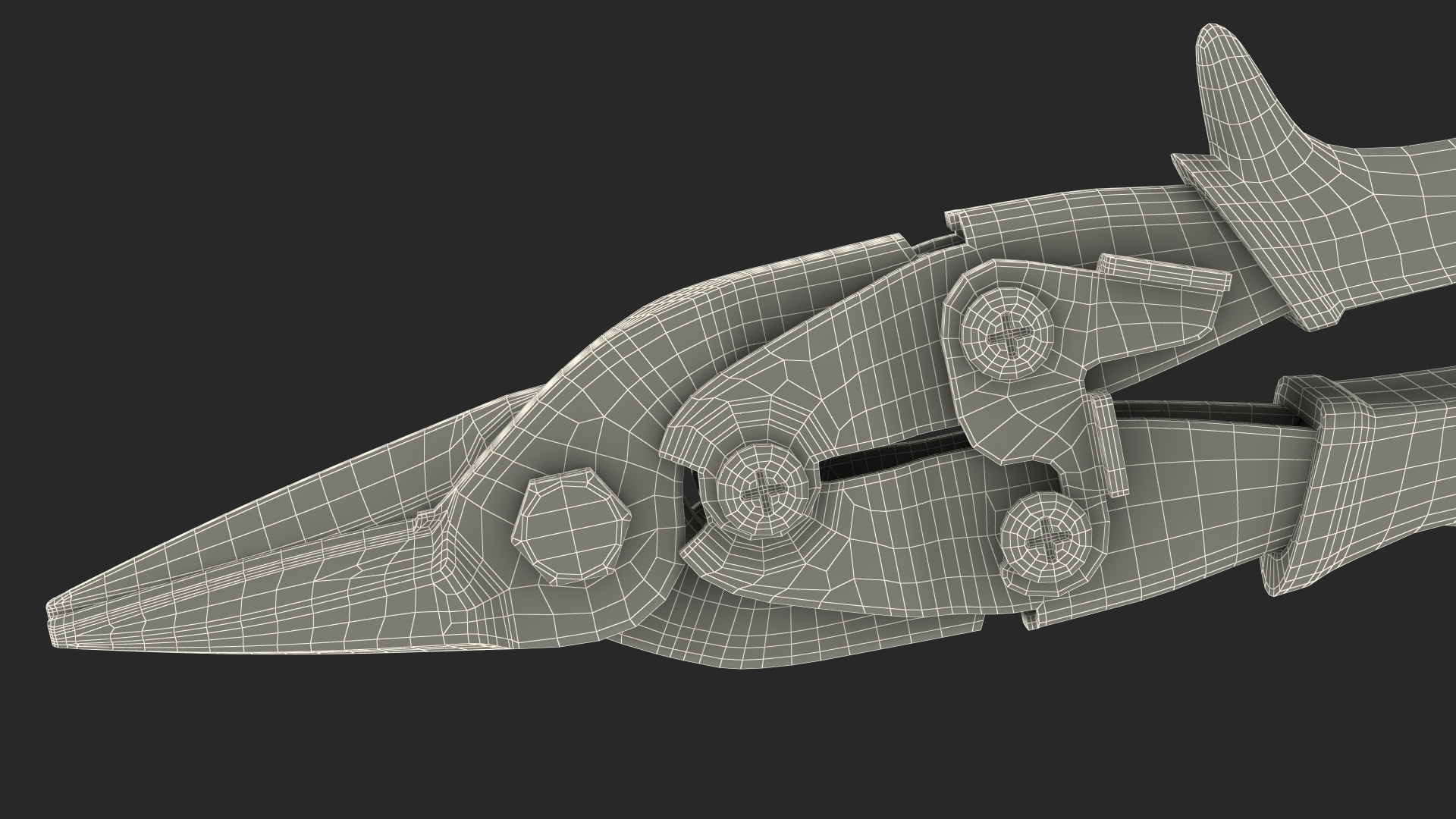 3D model Aviation Snips Green