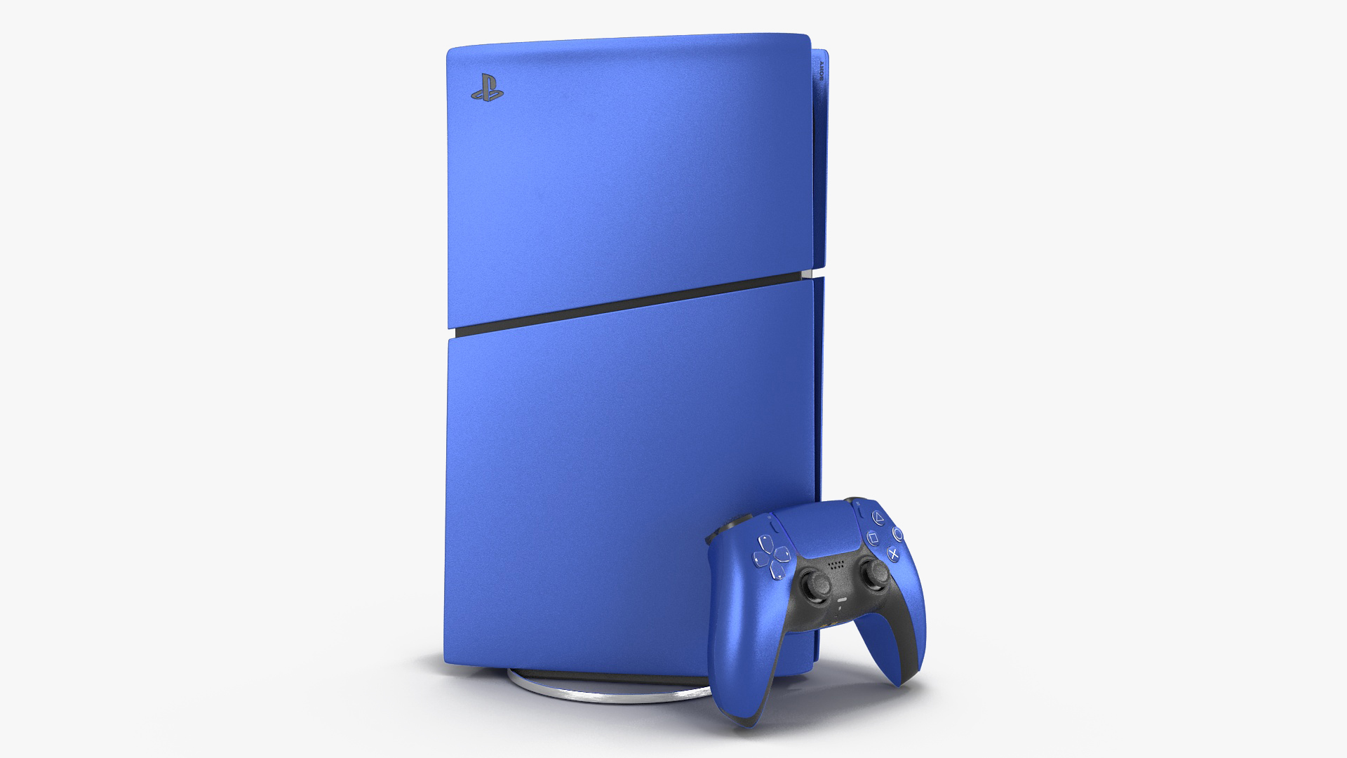 3D Sony PS5 Digital Console Slim Cobalt Blue