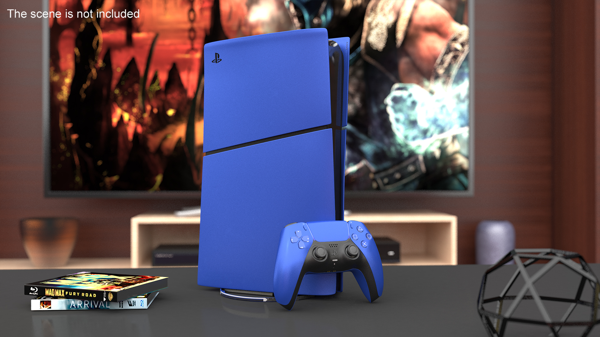 3D Sony PS5 Digital Console Slim Cobalt Blue
