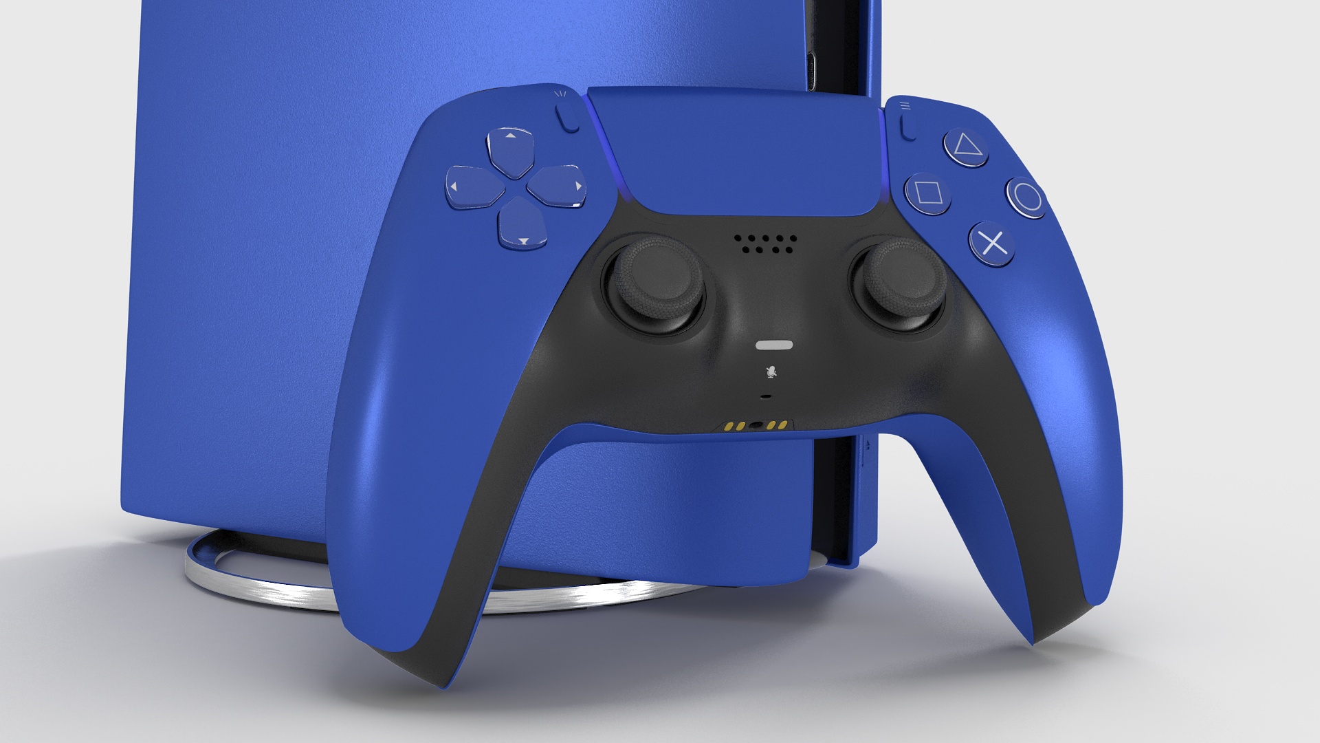 3D Sony PS5 Digital Console Slim Cobalt Blue