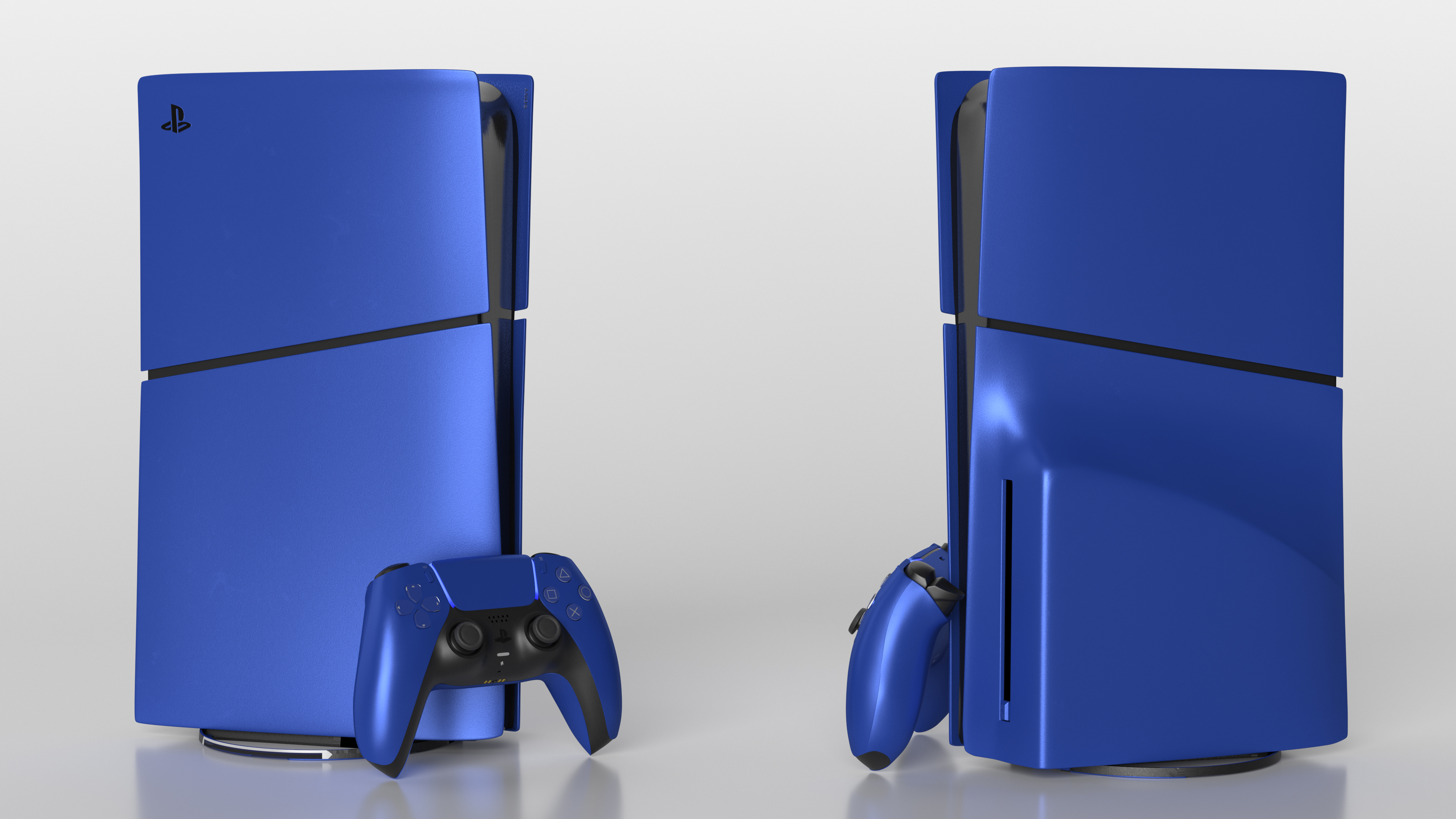 3D Sony PS5 Digital Console Slim Cobalt Blue