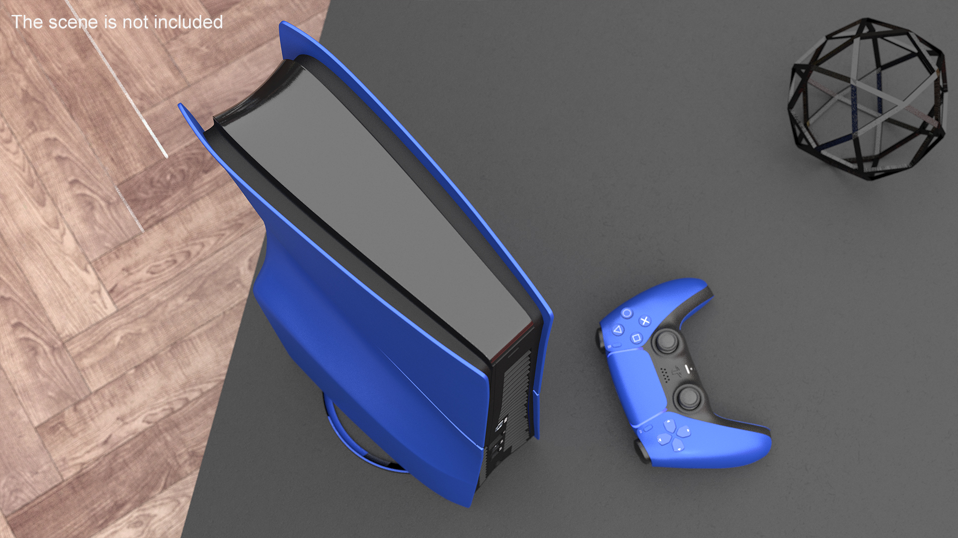 3D Sony PS5 Digital Console Slim Cobalt Blue