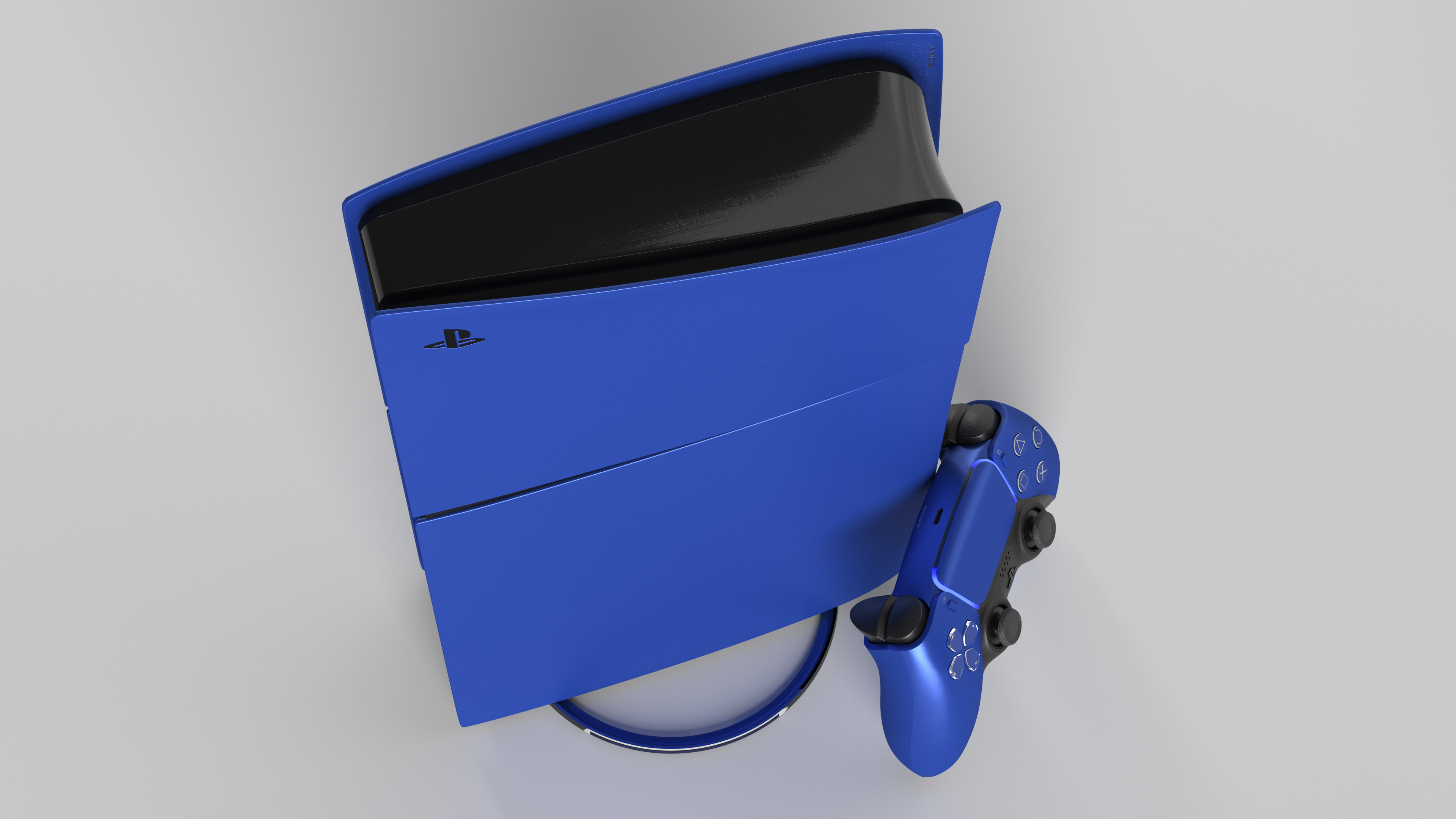 3D Sony PS5 Digital Console Slim Cobalt Blue