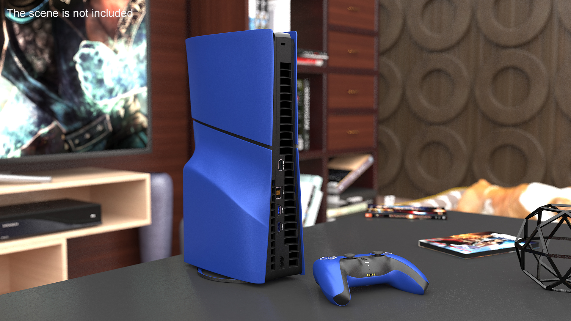 3D Sony PS5 Digital Console Slim Cobalt Blue