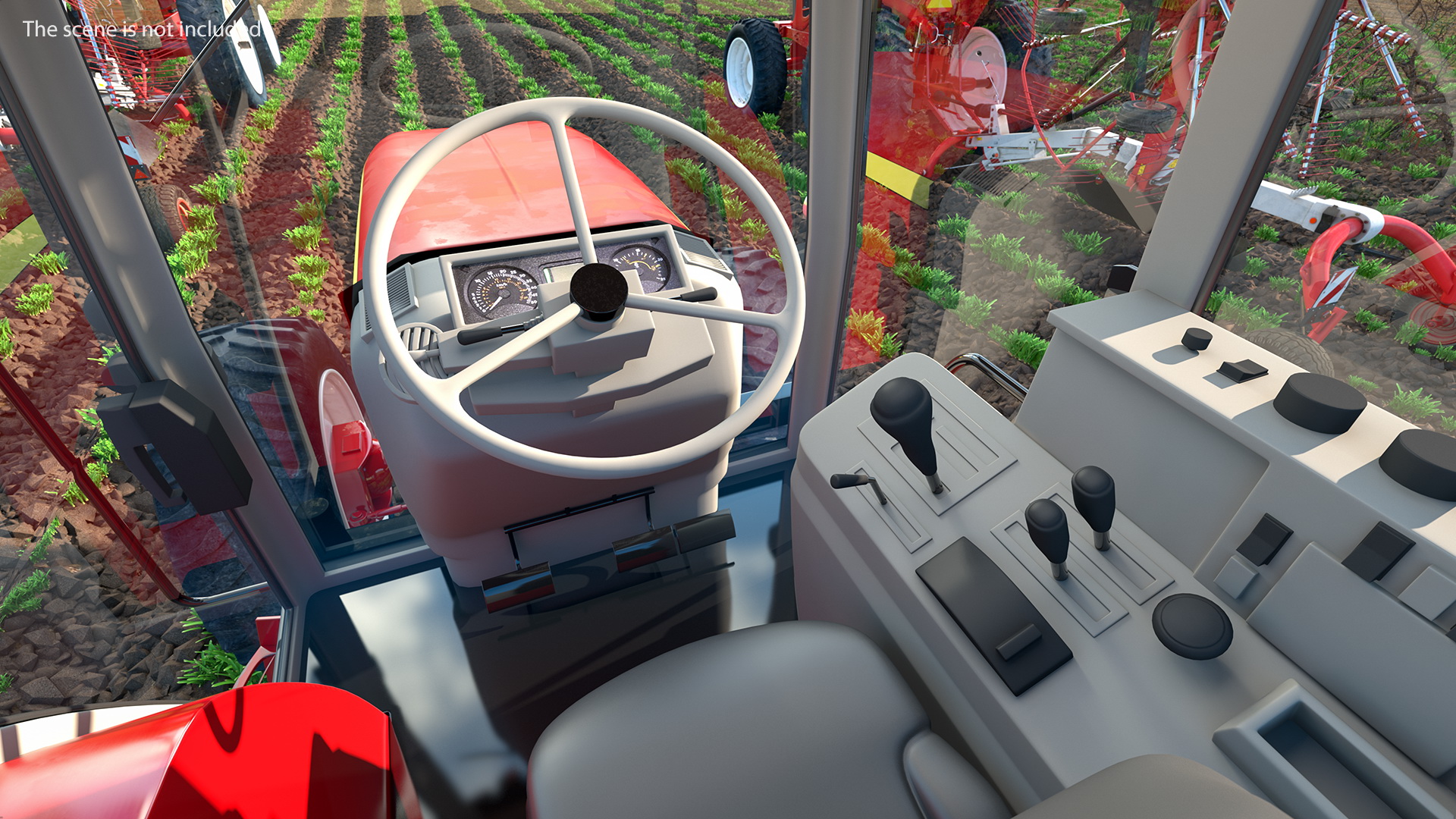 Tractor Generic Red 3D model