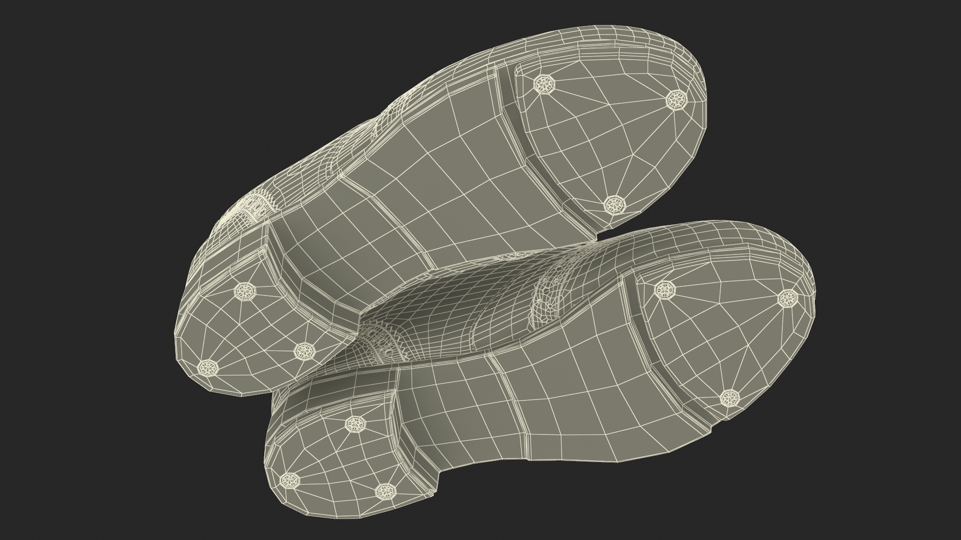 Gold Tap Shoes 3D model