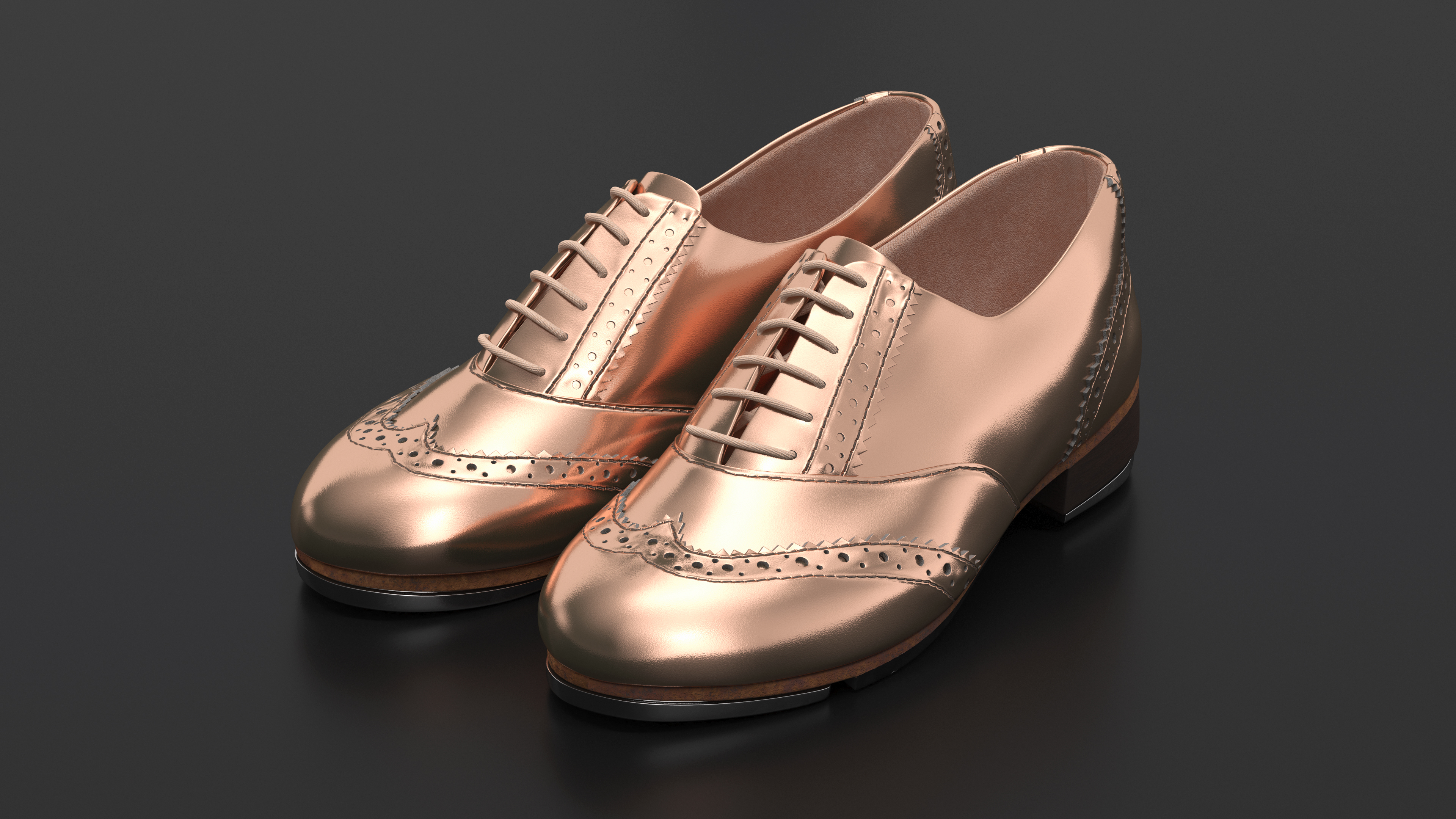 Gold Tap Shoes 3D model