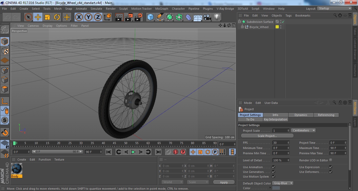 3D Bicycle Wheel model