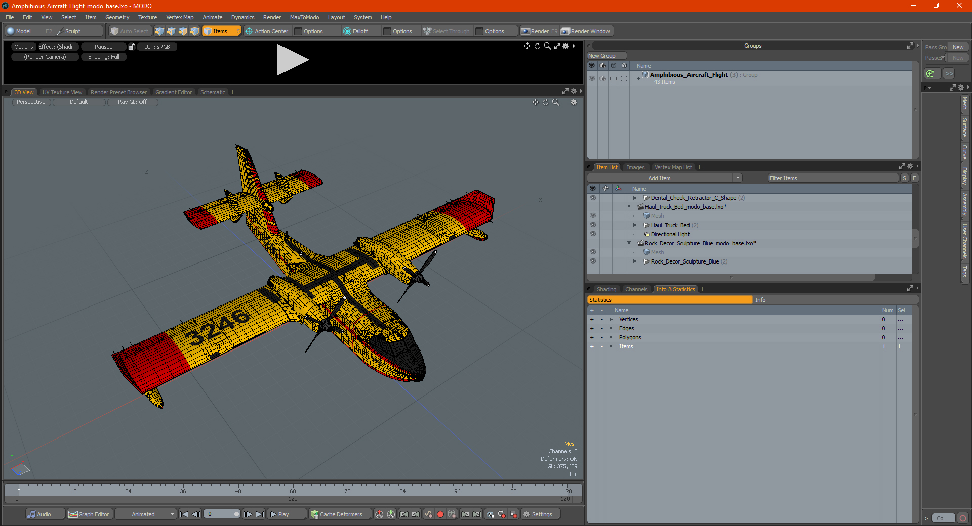 3D Amphibious Aircraft Flight